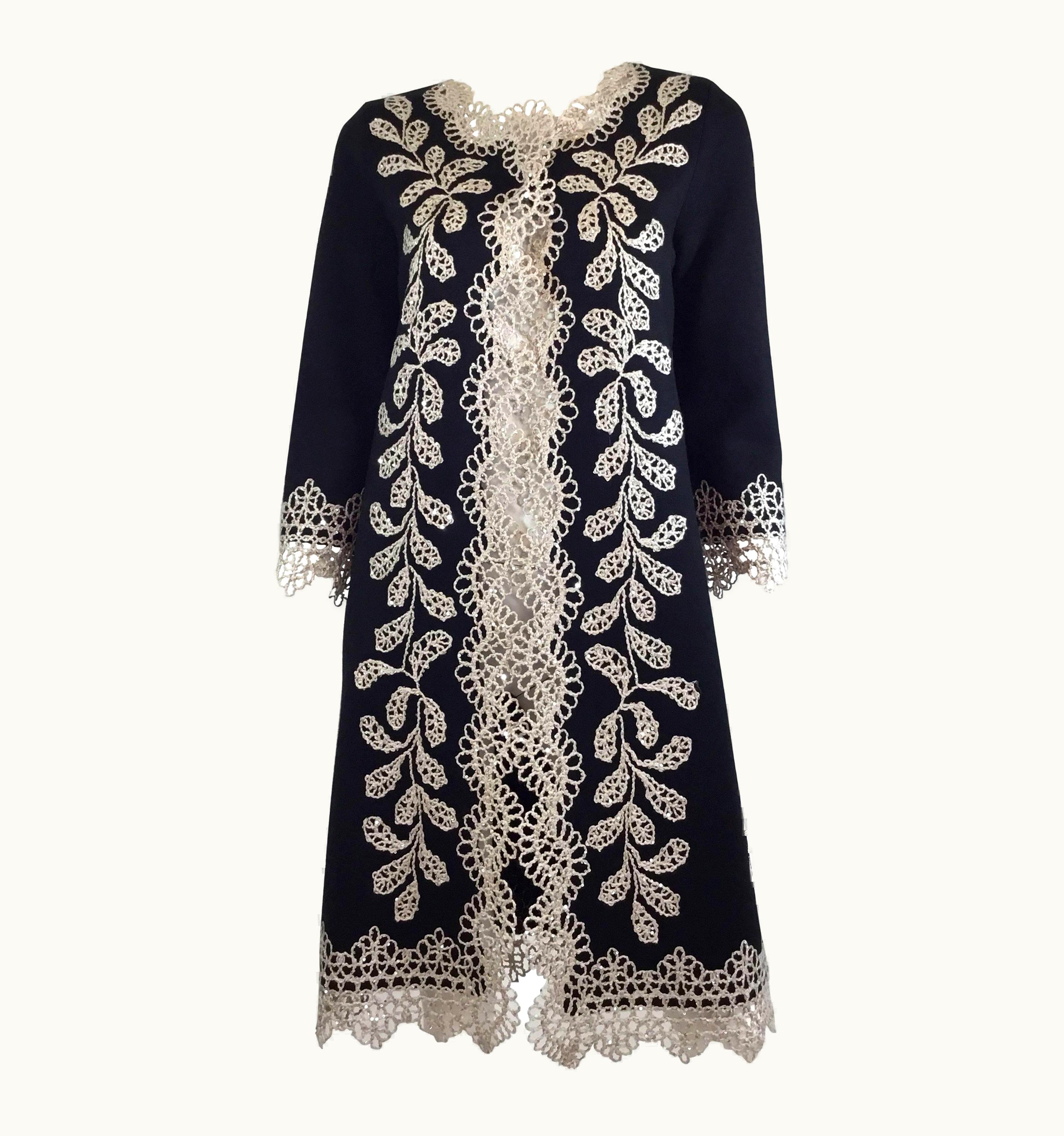 Oscar De La Renta Oscar De La Renta Embellished Knit Sweater Coat, Fall 2013