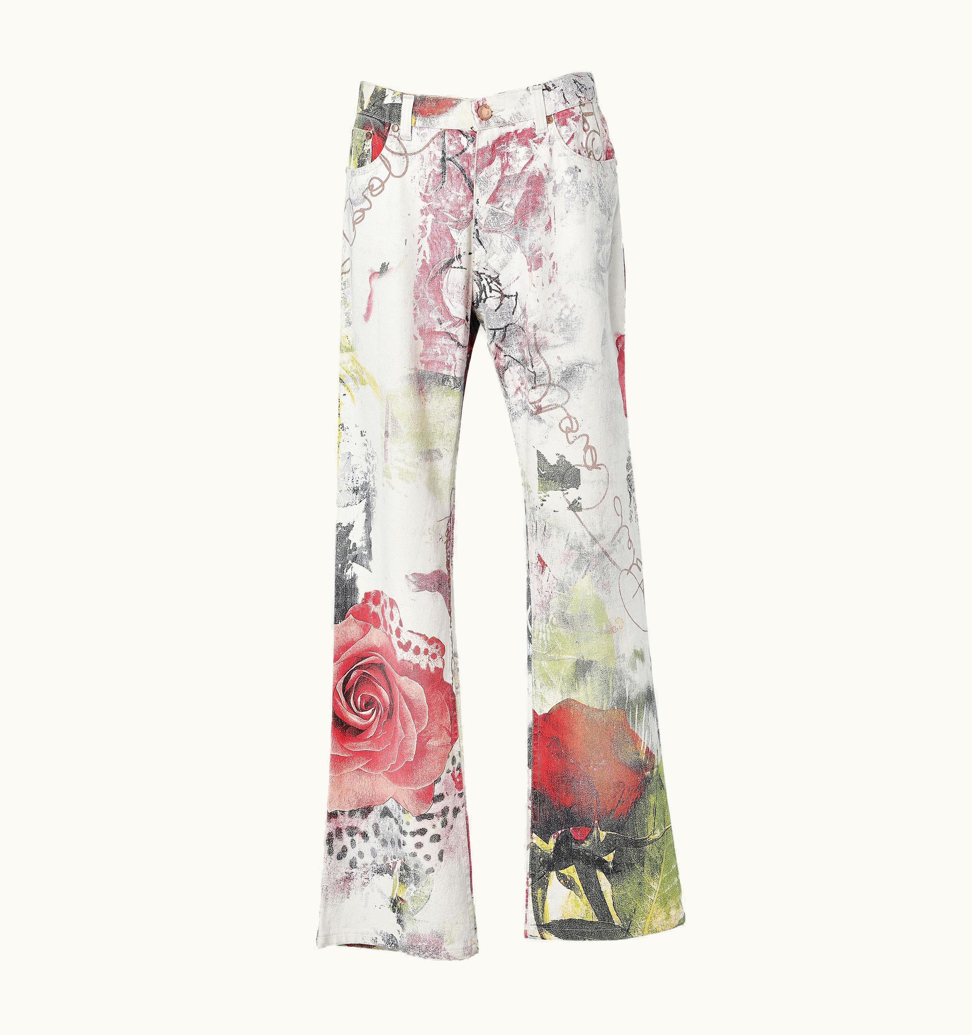 Roberto Cavalli Printed Stretch Cotton Jean Roberto Cavalli
