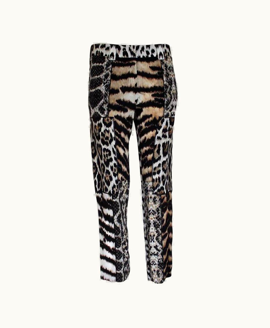 Roberto Cavalli Roberto Cavalli Animalier Silk Pants It