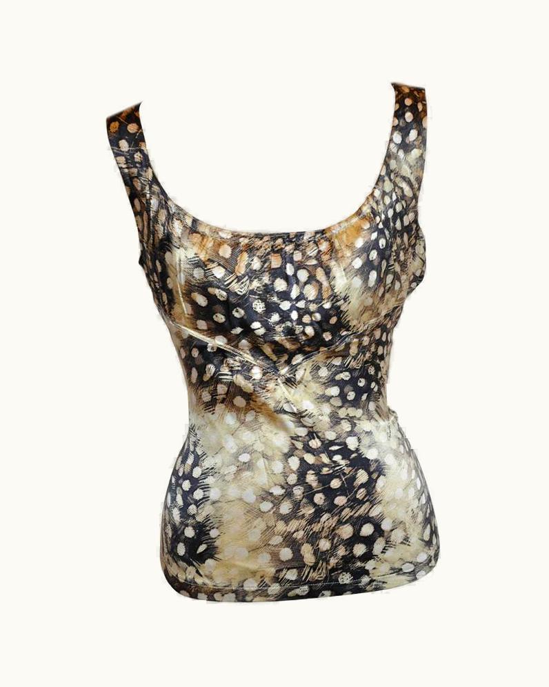 Roberto Cavalli Roberto Cavalli Multi-Print Form-Fitting Silk Top