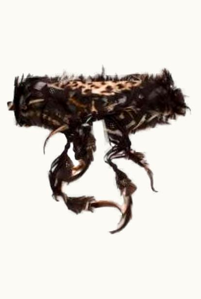 Roberto Cavalli Roberto Cavalli Vintage Brown Feather Belt UZ0605904