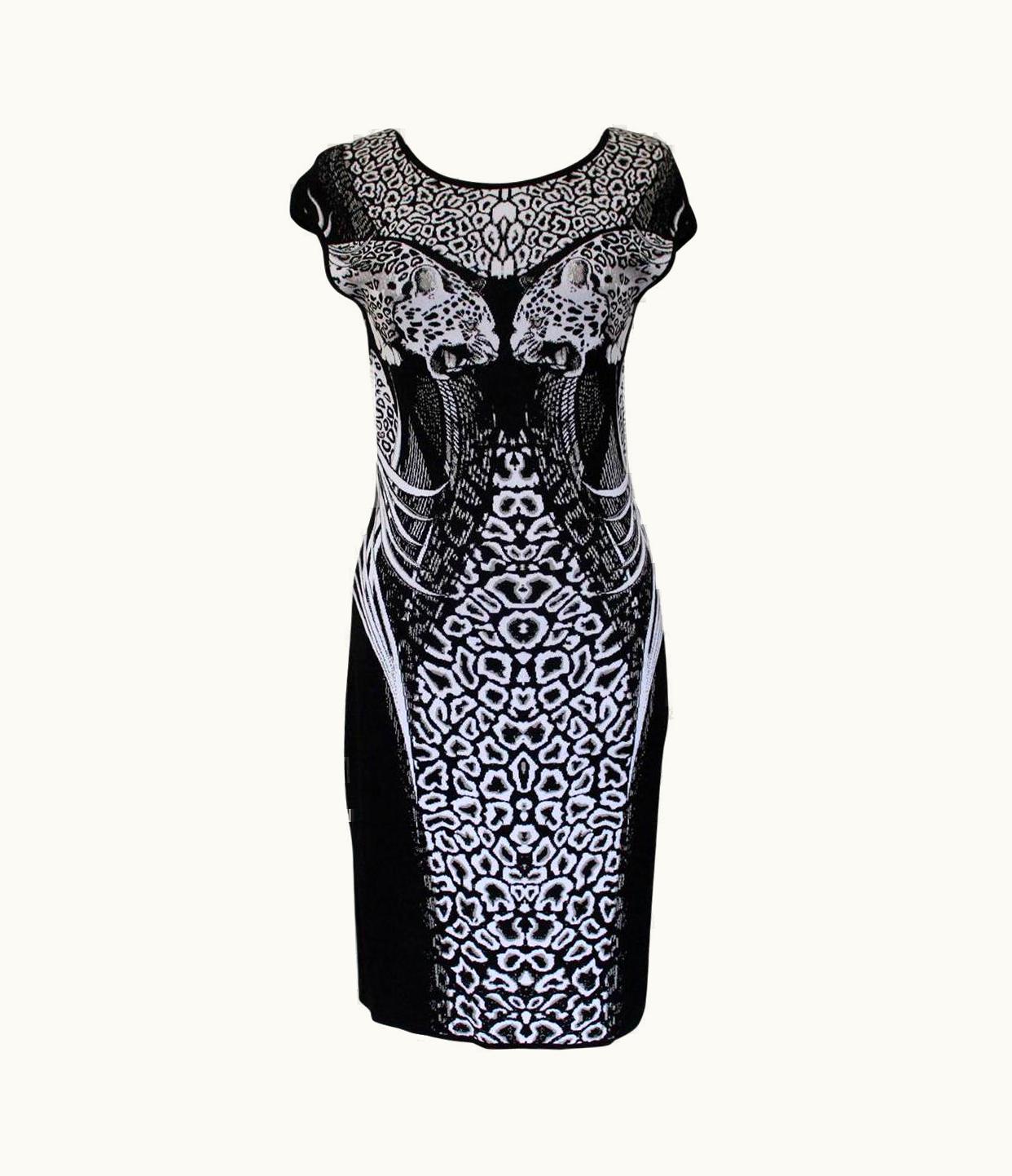 Roberto Cavalli Roberto Cavalli Black And White Dress It