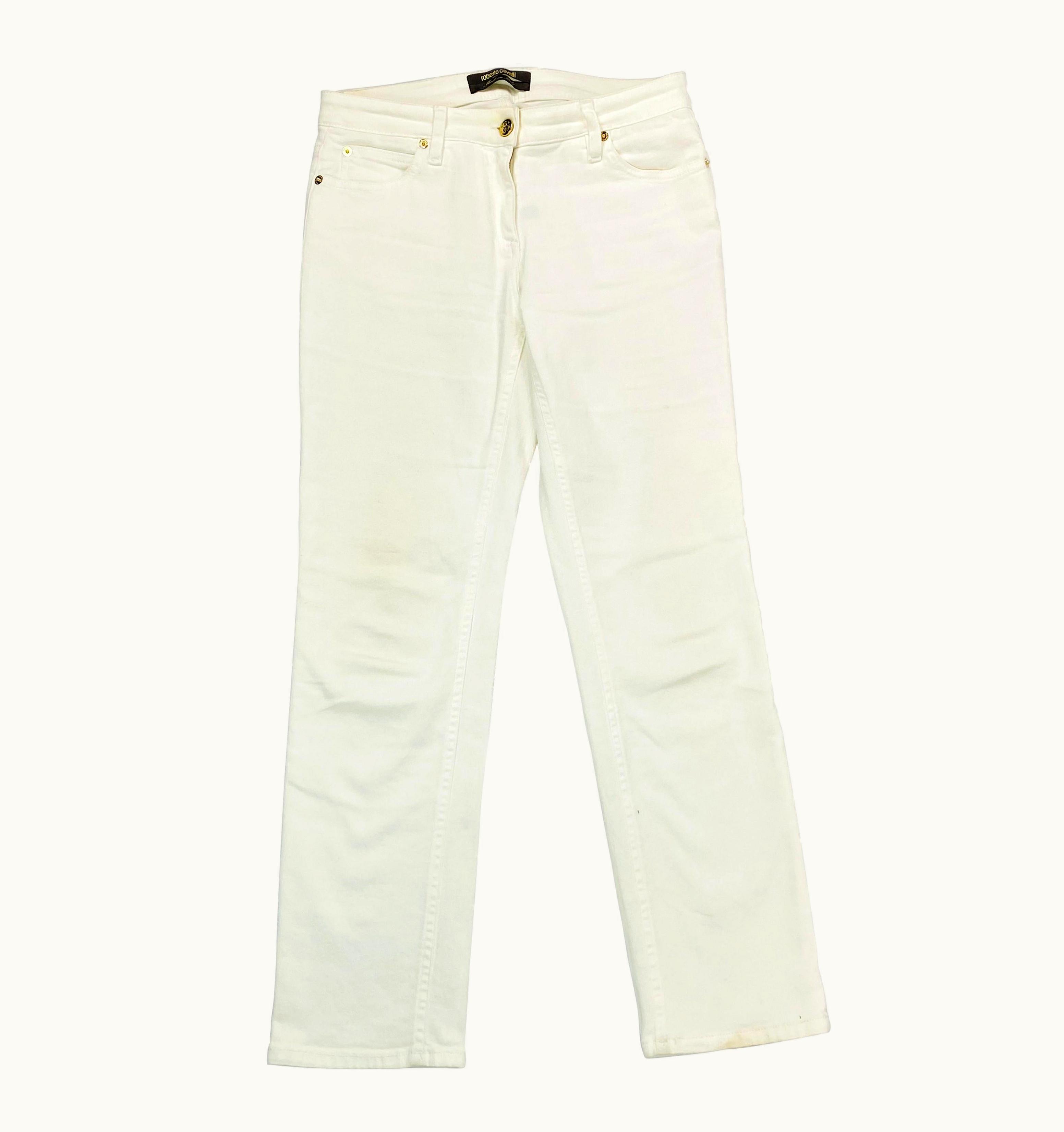 Roberto Cavalli Roberto Cavalli White Denim Jeans Pants