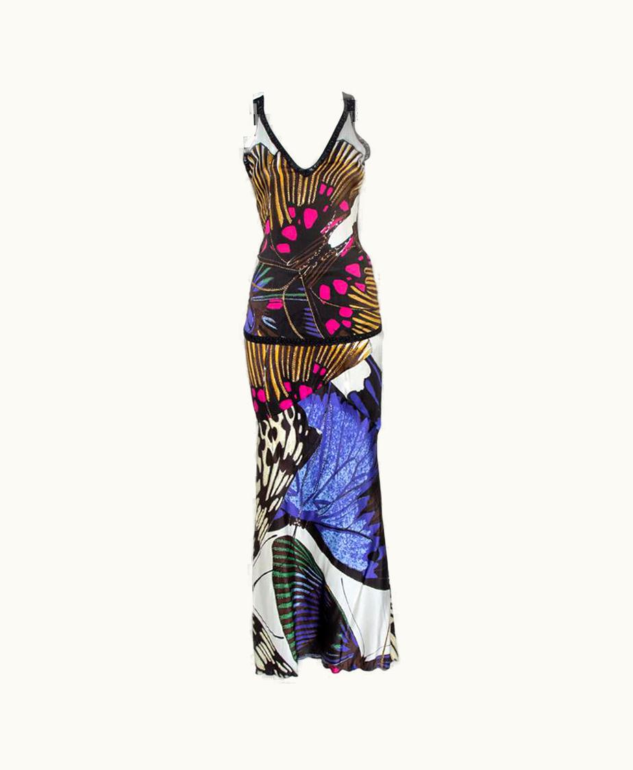 Roberto Cavalli Roberto Cavalli Multicolor Silk Skirt And Top Set