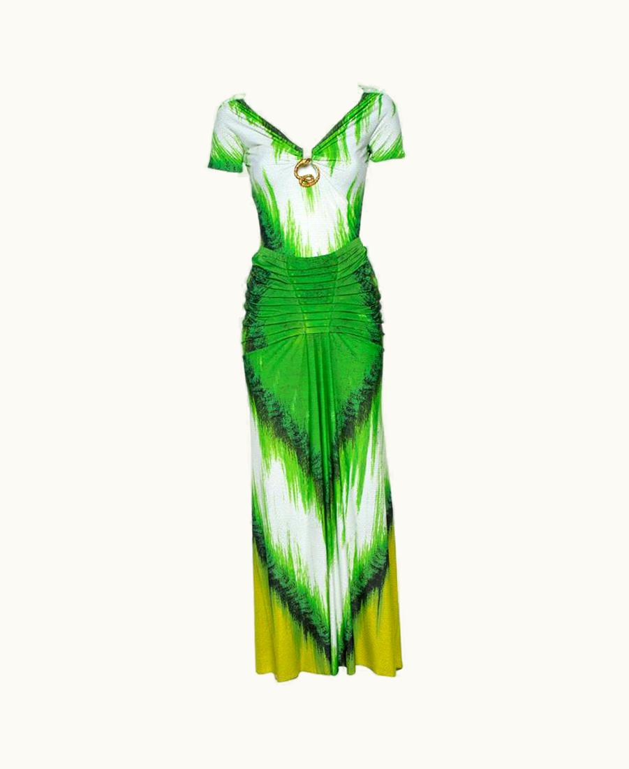 Roberto Cavalli Roberto Cavalli Multicolor Knit Skirt And Top Set