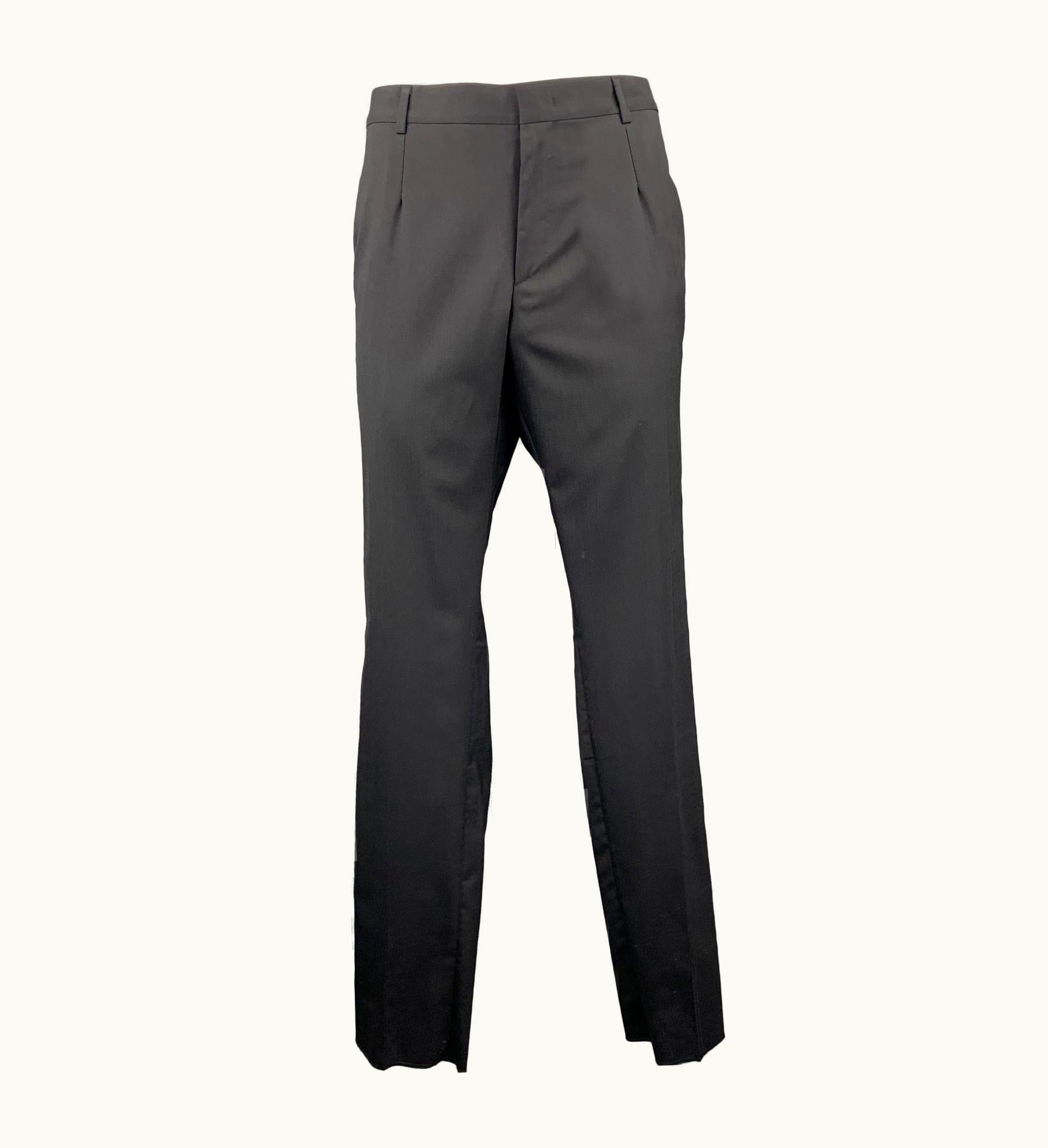 Roberto Cavalli Roberto Cavalli Black Wool Tuxedo Dress Pants