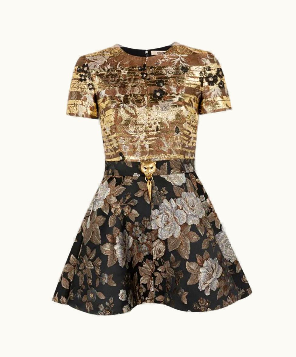 Roberto Cavalli Roberto Cavalli Floral-brocade Mini Dress