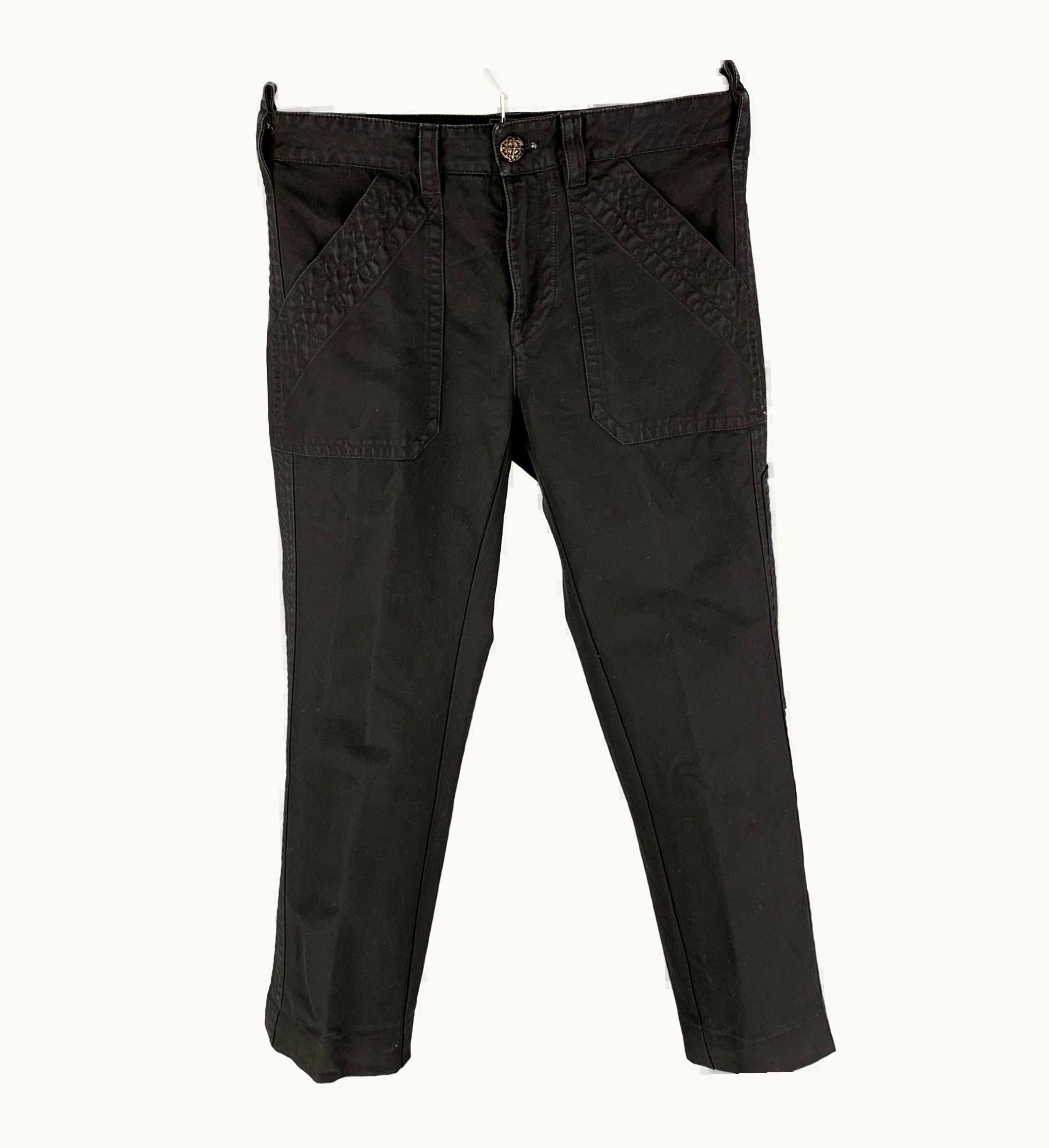 Roberto Cavalli Roberto Cavalli Black Cotton Utility Casual Pants