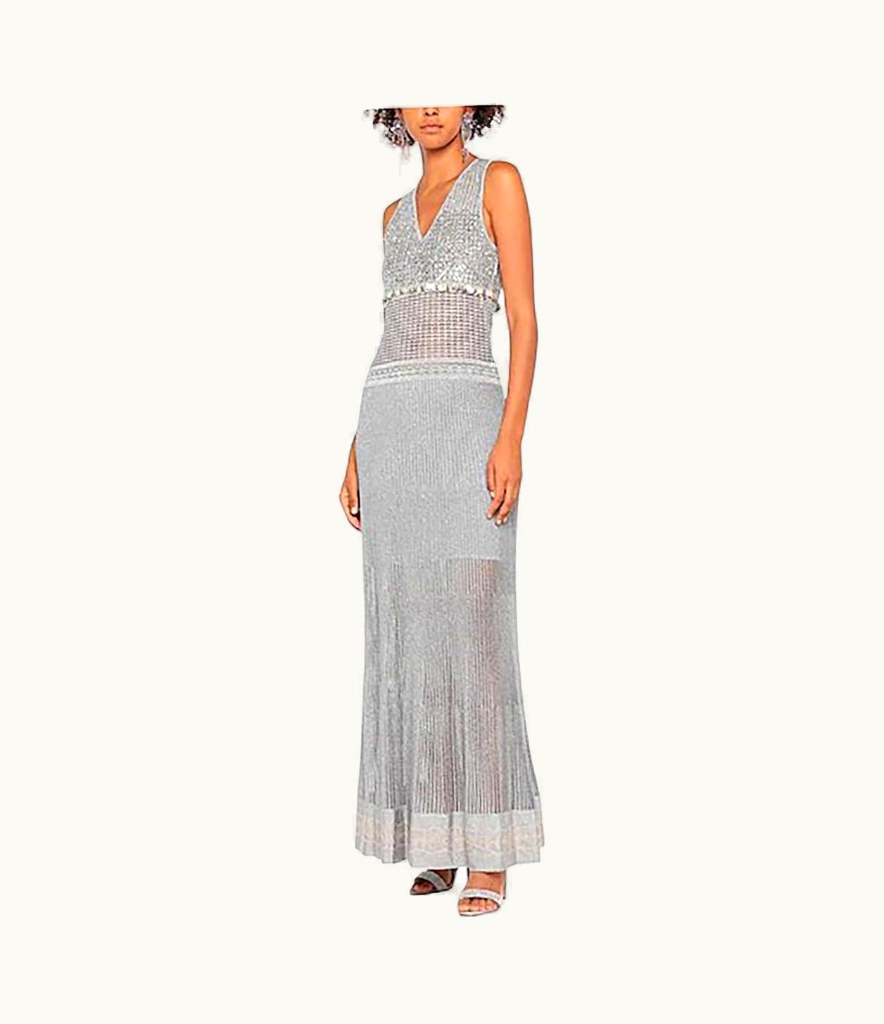 Roberto Cavalli Roberto Cavalli Glitter Cray Maxi Dress