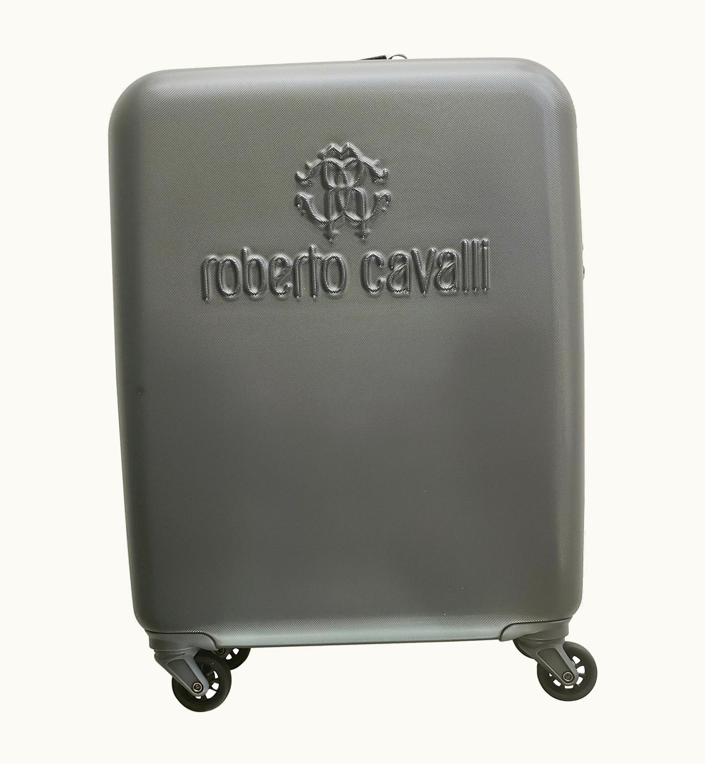 Roberto Cavalli Roberto Cavalli Suitcase In Platinum (dark Silver Gray)