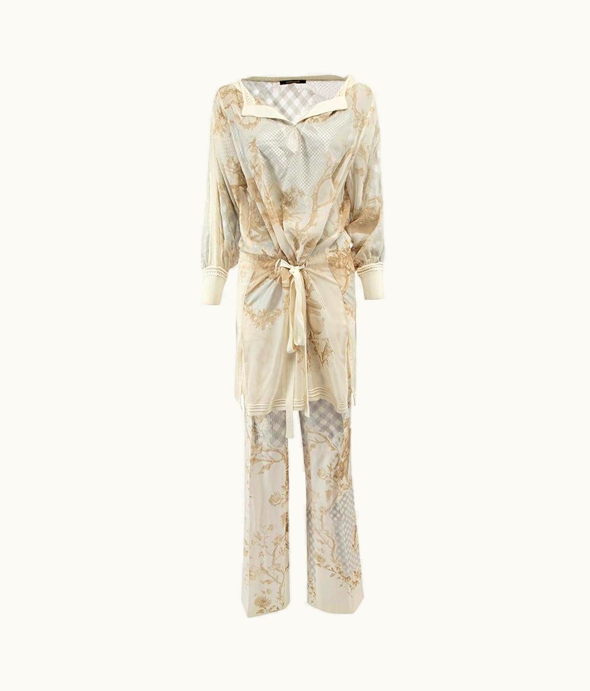 Roberto Cavalli Roberto Cavalli Women' Floral & Checker Patterned Tunic & Patterned