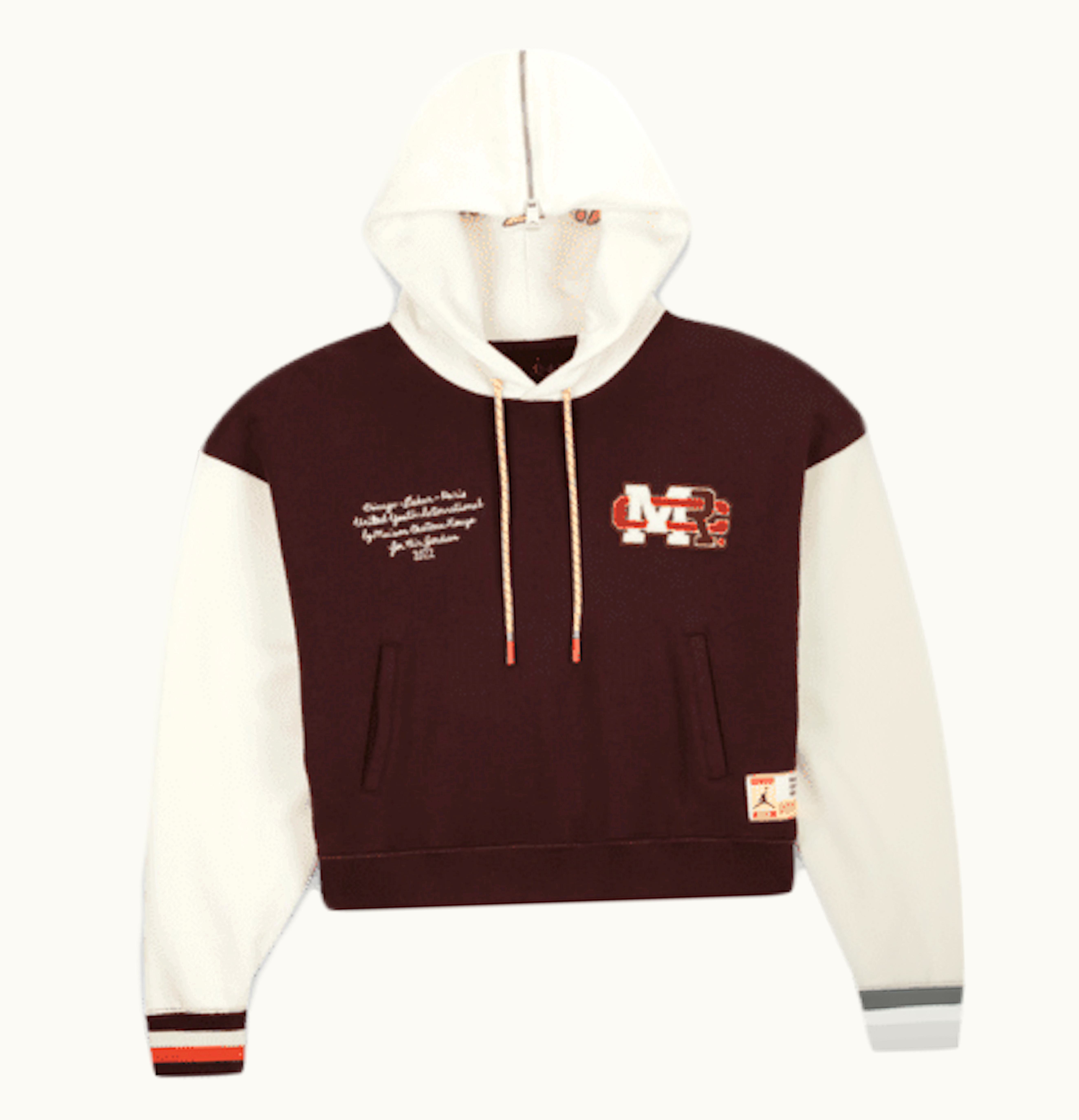 Jordan Jordan x Maison Chateau Rouge Womens Fleece Top Hoodie Brown
