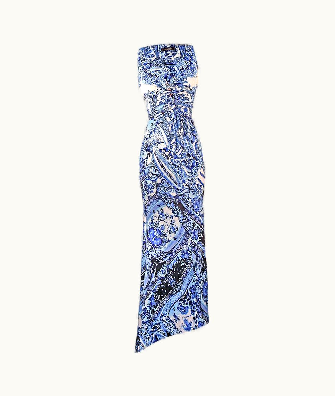 Roberto Cavalli Vintage Roberto Cavalli Dress Blue Snake Print