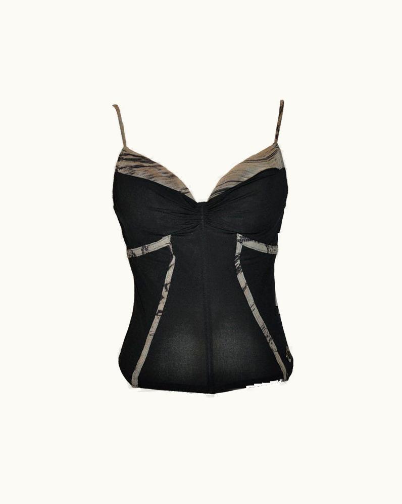Roberto Cavalli Roberto Cavalli Black/gray Bustier