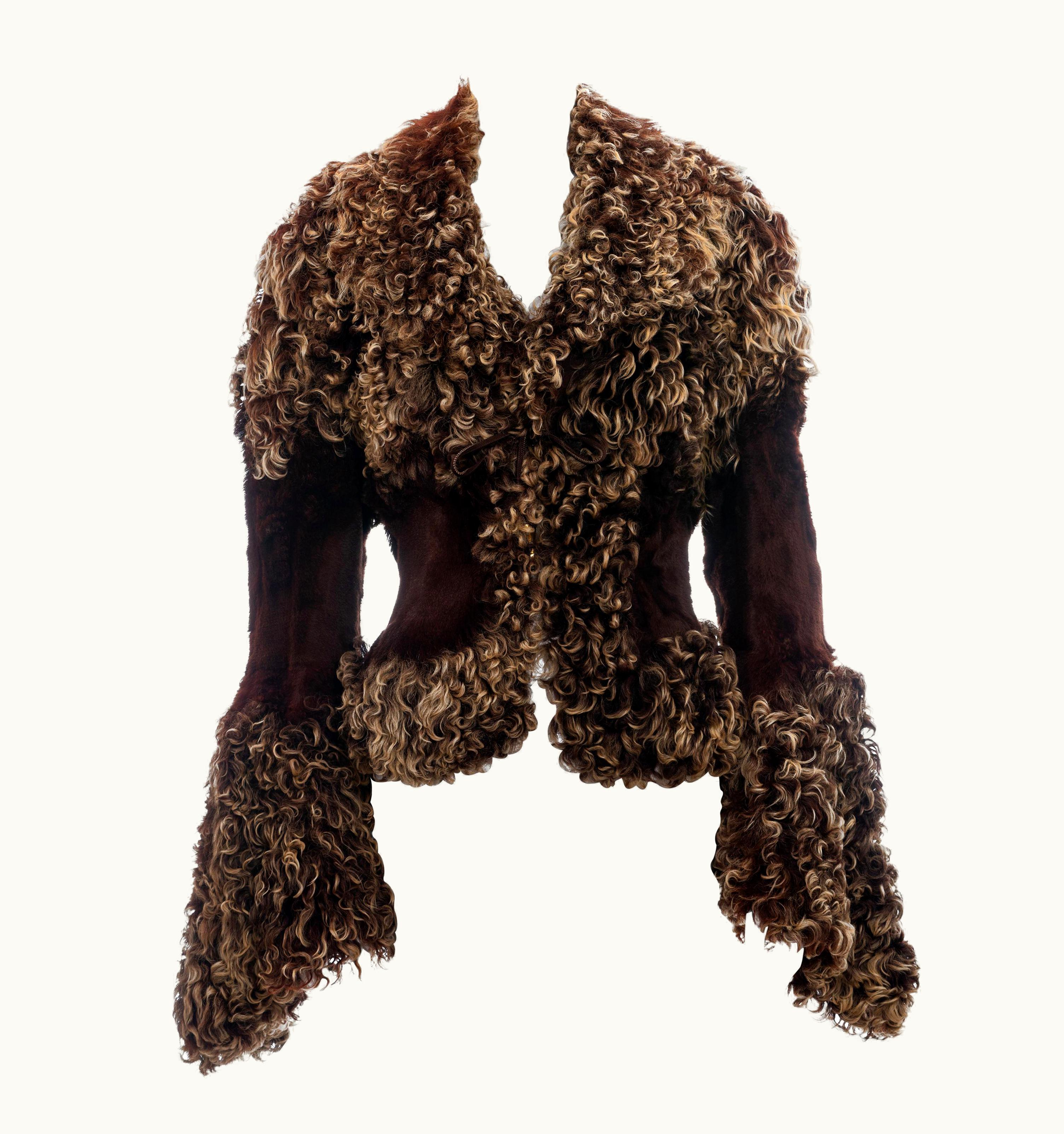 Roberto Cavalli Roberto Cavalli Purple Mongolian Lamb Fur Jacket, AW 1999