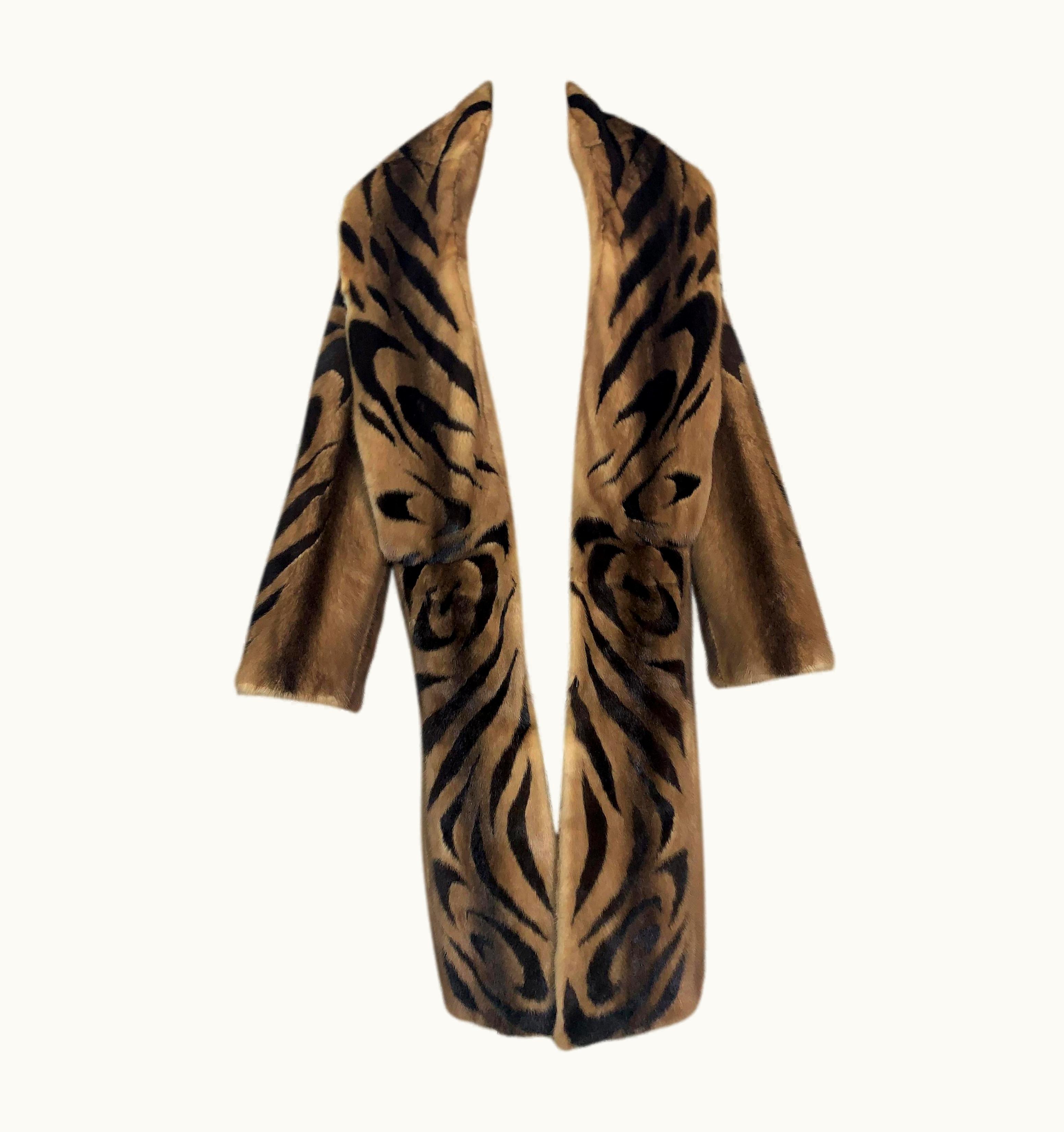 Roberto Cavalli AW 1999 Roberto Cavalli Mink Fur Long Coat