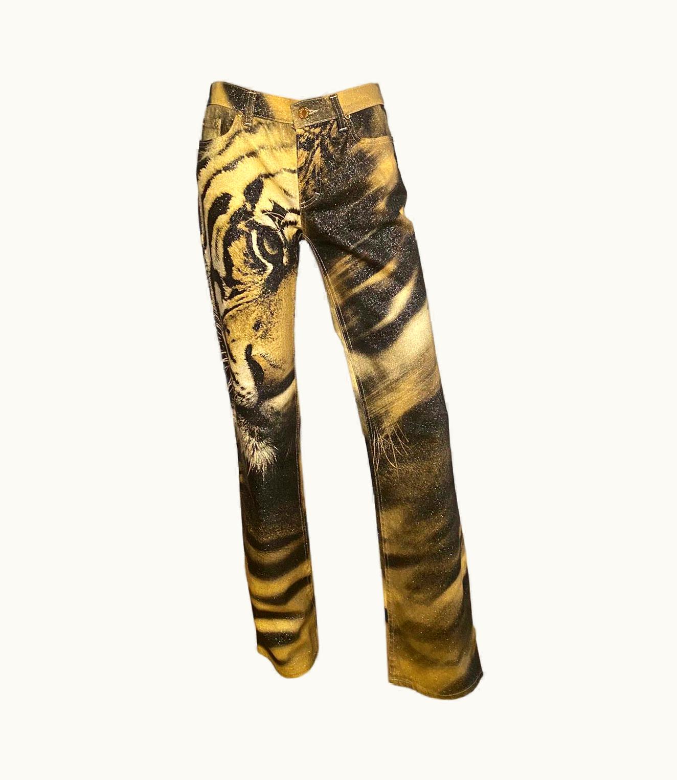 Roberto Cavalli Roberto Cavalli AW 2000 Tiger Print Pants