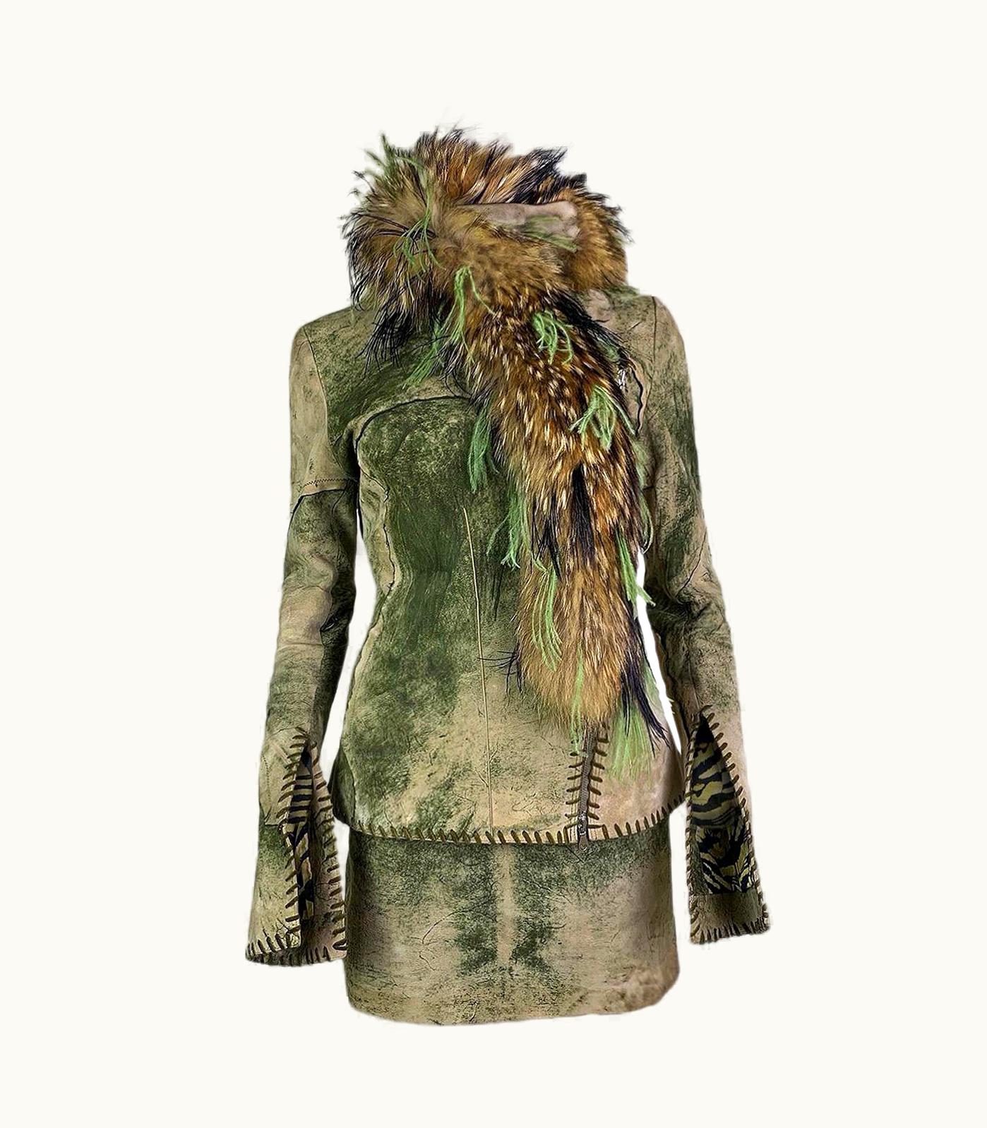 Roberto Cavalli Roberto Cavalli Fall 2001 Leather Set