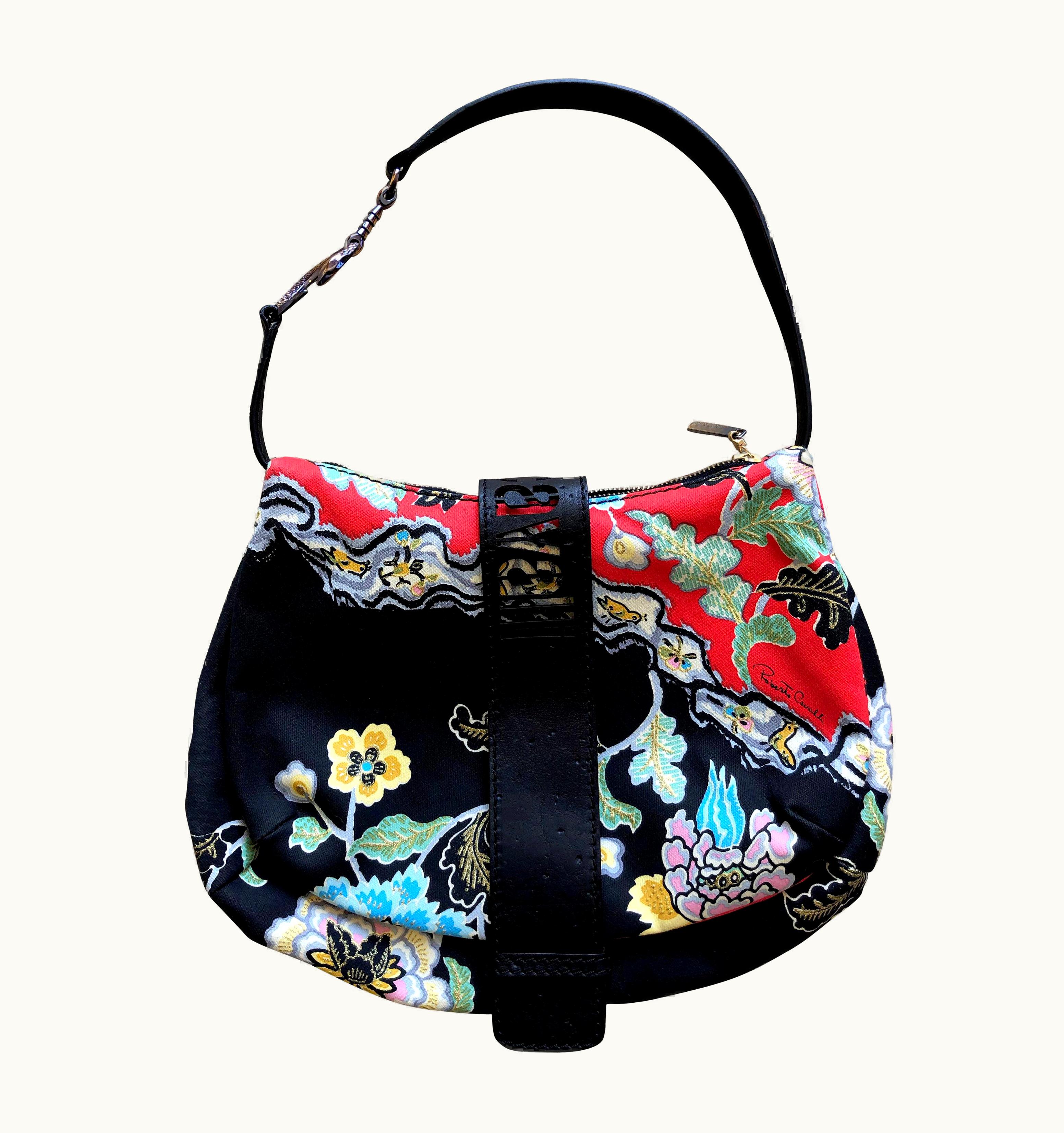 Roberto Cavalli Roberto Cavalli Spring 2003 Silk Chinoiserie Style Handbag