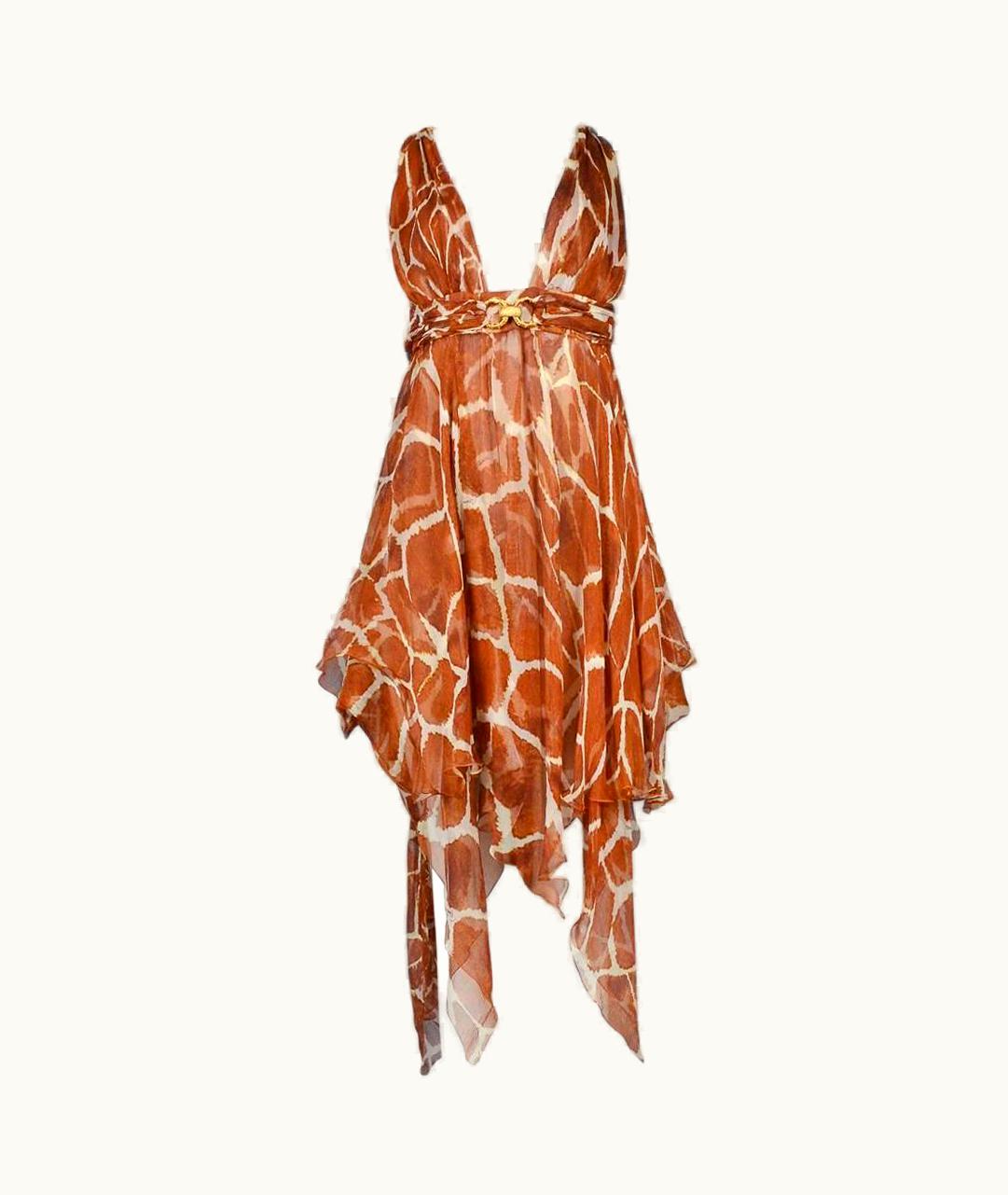 Roberto Cavalli Vintage Roberto Cavalli Giraffe Halter Dress 2006 Collection