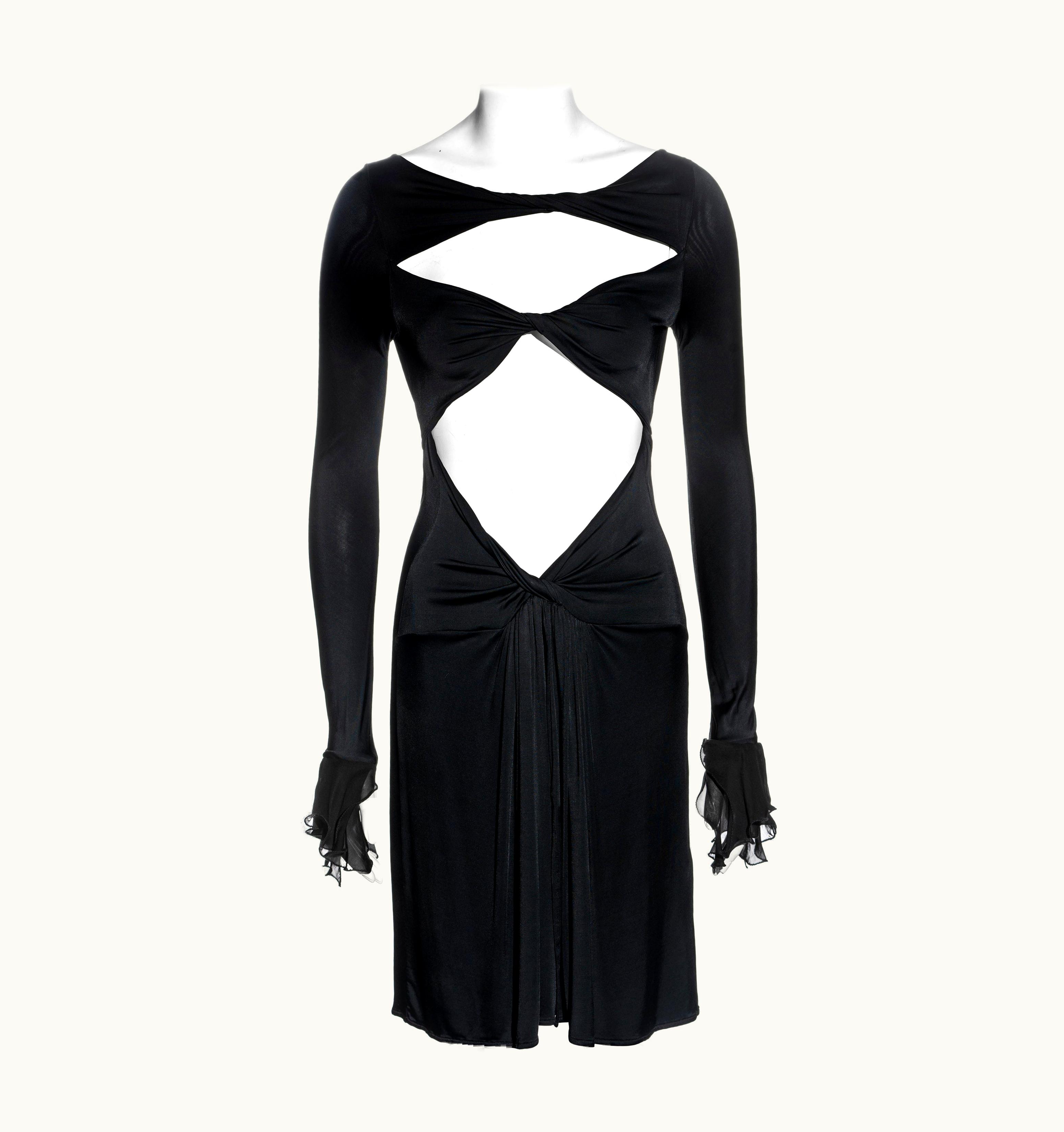 Roberto Cavalli Roberto Cavalli Black Viscose Dress With Cut-outs, S/S 2006