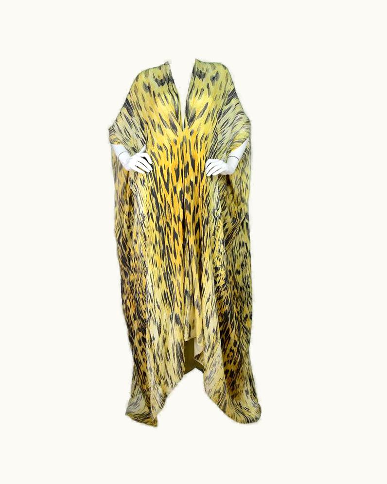 Roberto Cavalli Roberto Cavalli Silk Leopard Georgette Kaftan
