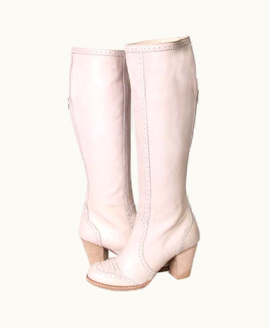 John Galliano John Galliano Boots In Beige Leather Eu