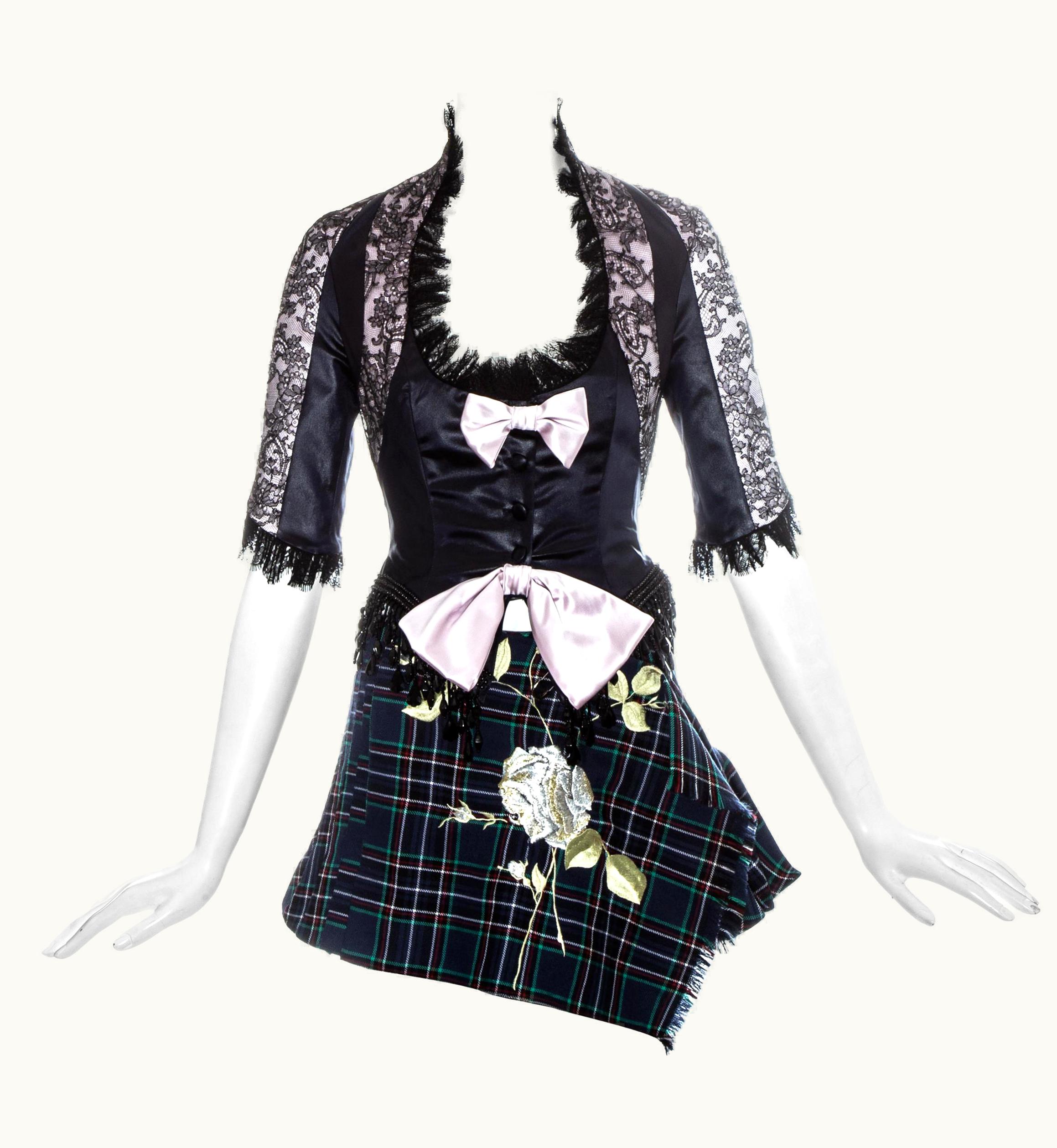 John Galliano John Galliano Corset And Mini Skirt Runway Ensemble, S/S 1994