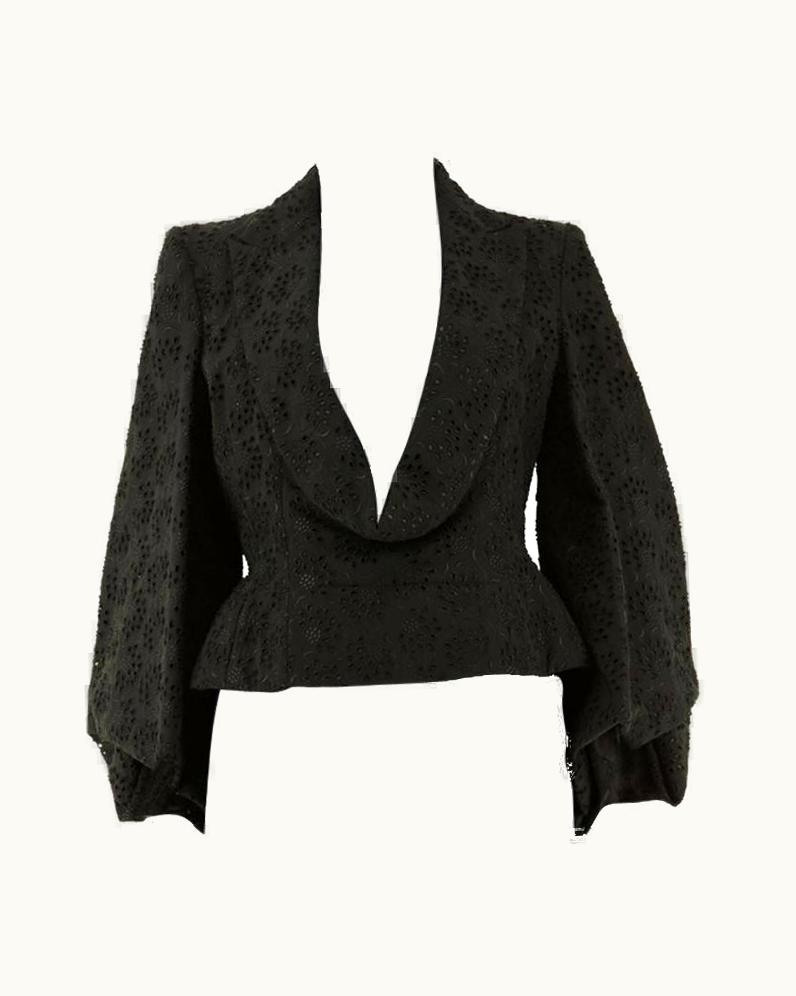 John Galliano John Galliano Spring 1996 Broderie Anglaise Tailored Jacket Inspired Top