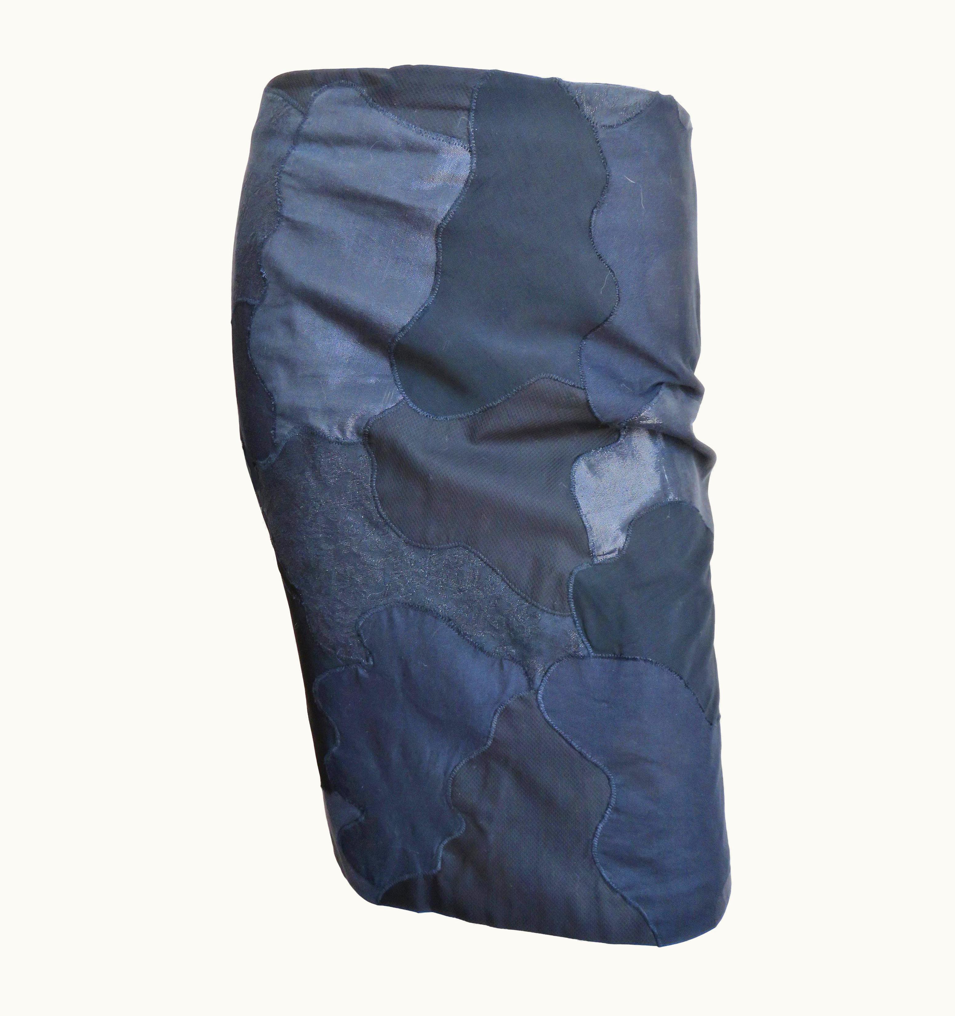 Alexander McQueen Alexander McQueen Black Patchwork Applique Skirt