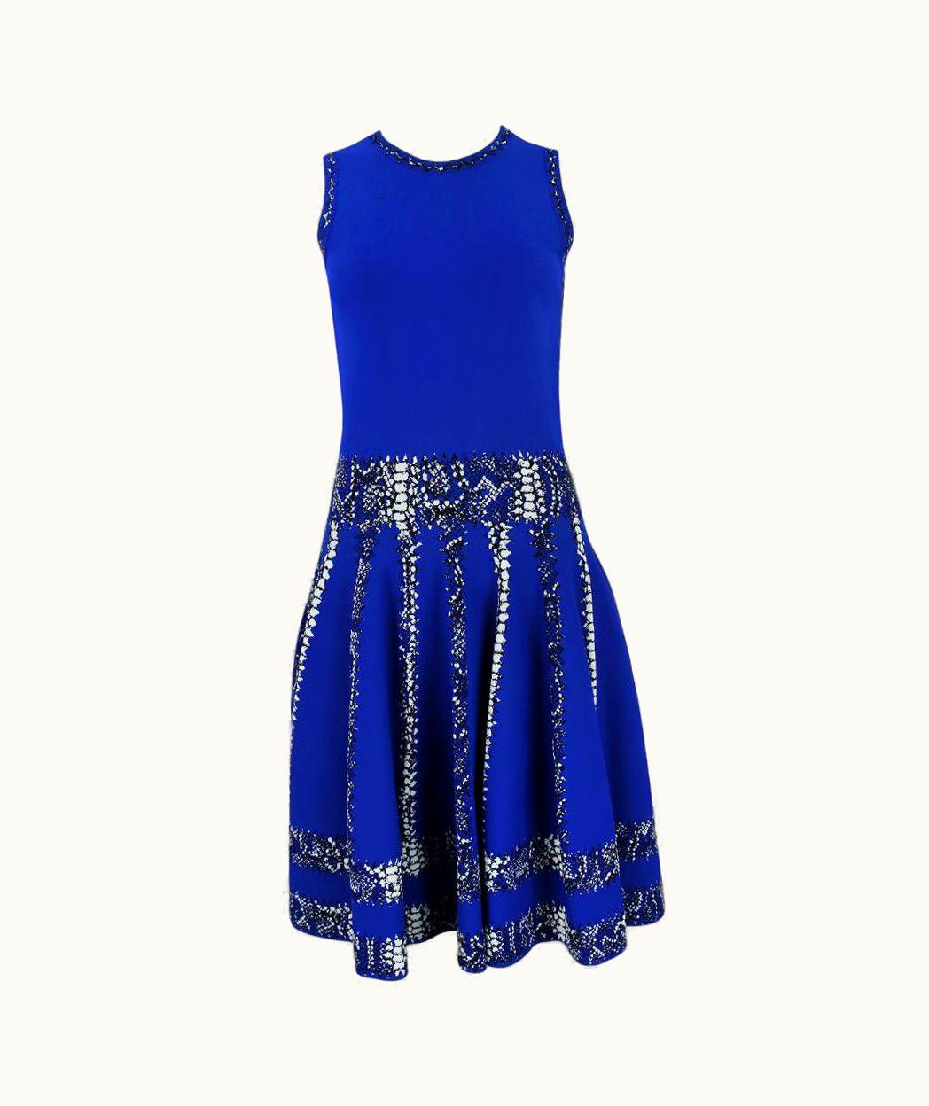 Alexander McQueen Alexander McQueen Knit Blue Dress