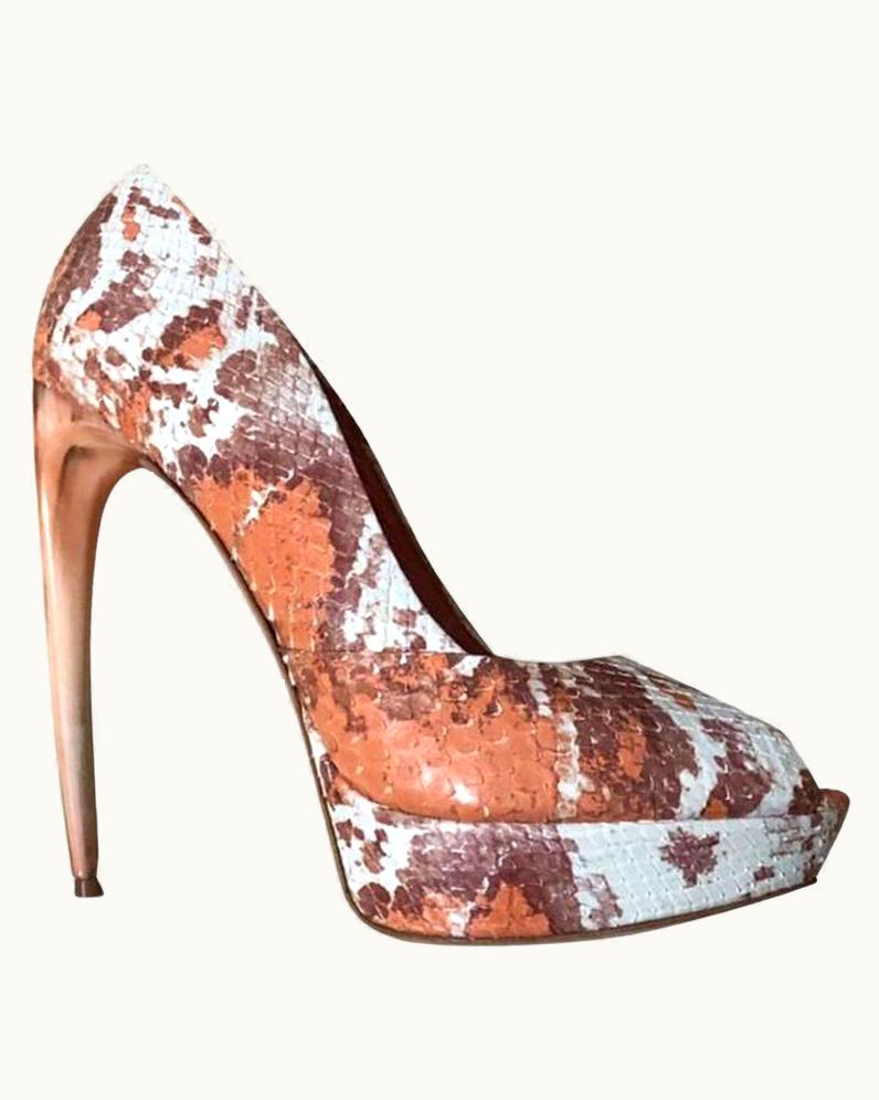 Alexander McQueen Alexander McQueen Python Leather Platform Shoes