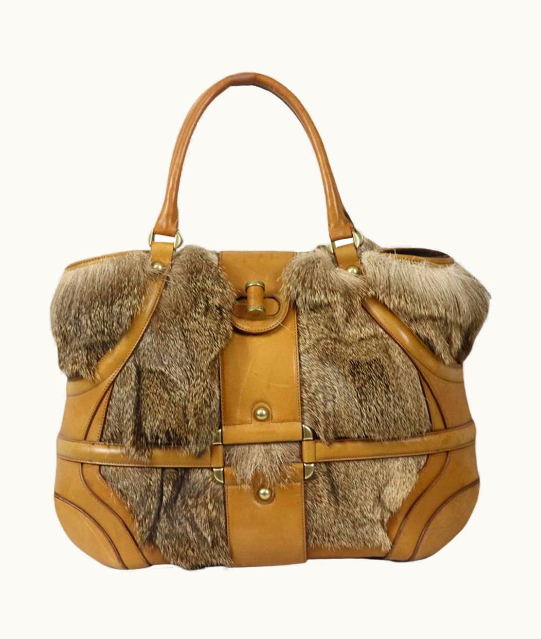 Alexander McQueen Alexander Mcqueen Novak Fur And Leather Tote Bag