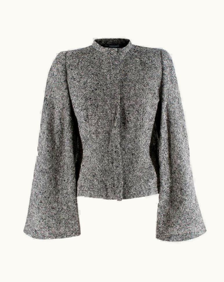 Alexander McQueen Alexander McQueen Black & White Microtweed Cape - Us