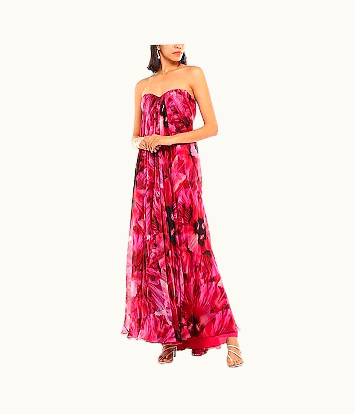 Alexander McQueen Alexander Mcqueen Long Floral Silk Dress