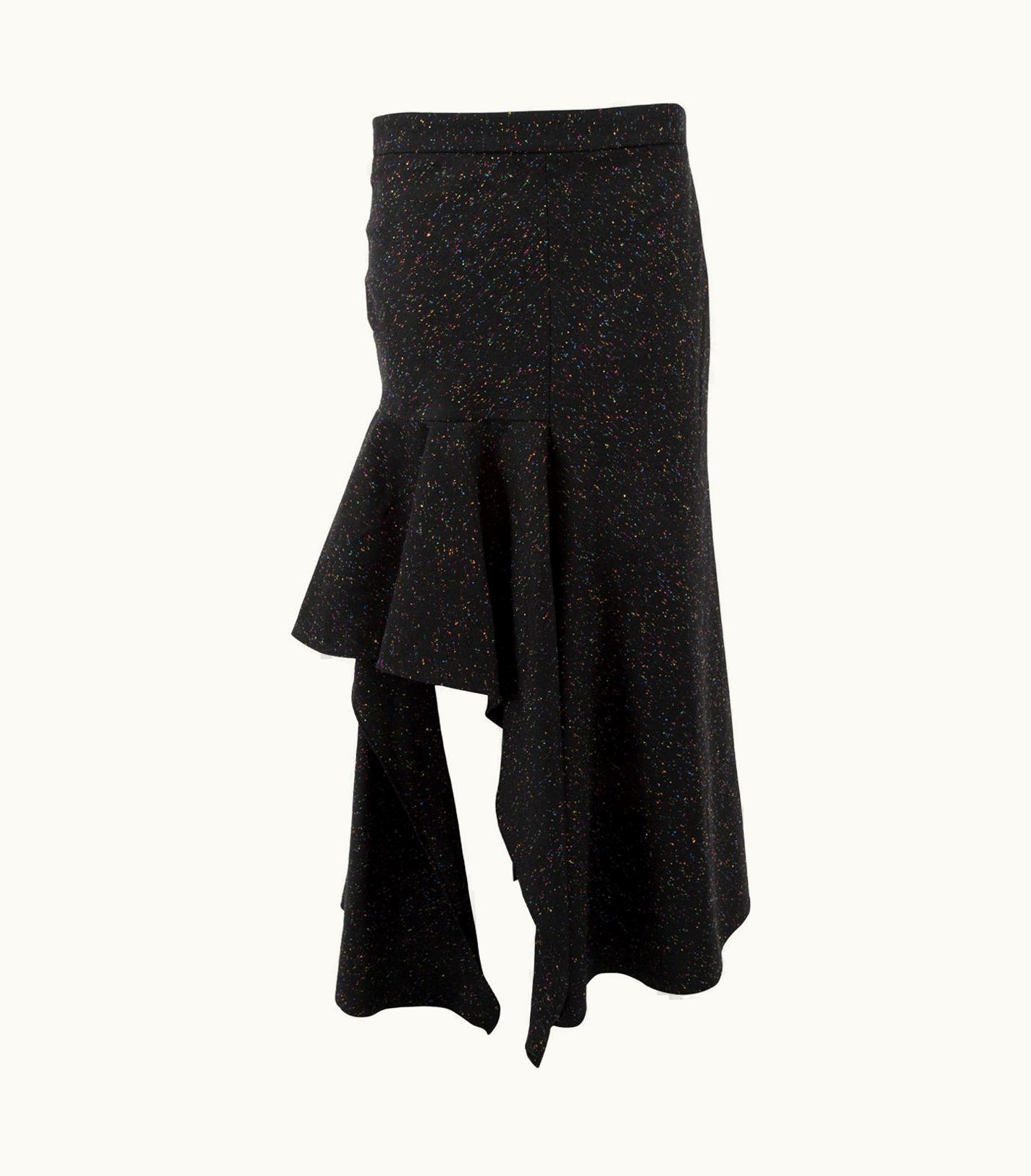 Alexander McQueen Alexander McQueen Women' Asymmetrical Multicolour Speckled Skirt