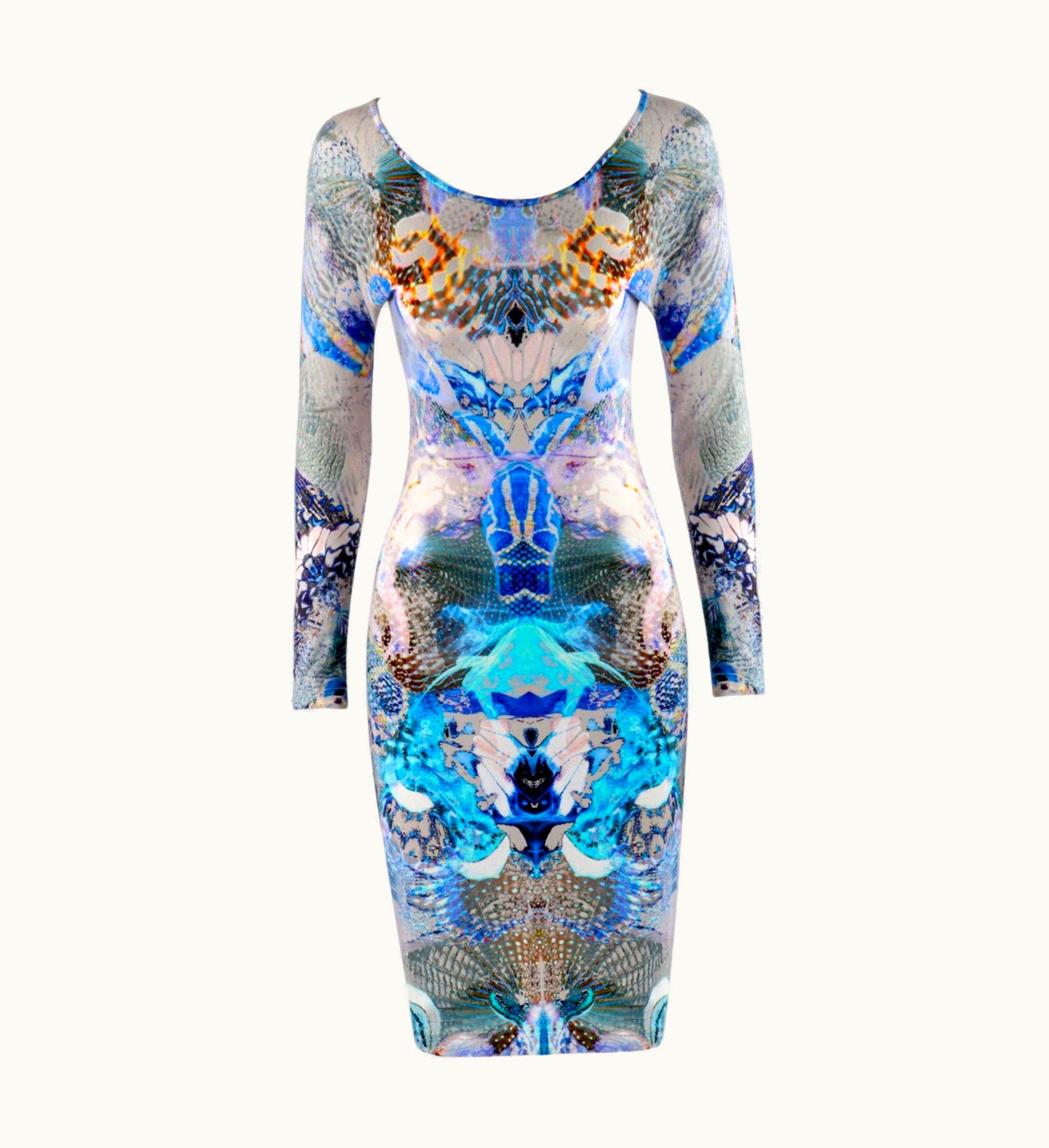 Alexander McQueen Iconic Alexander McQueen Plato' Atlantis Jellyfish Print Sheath Dress Bodycon