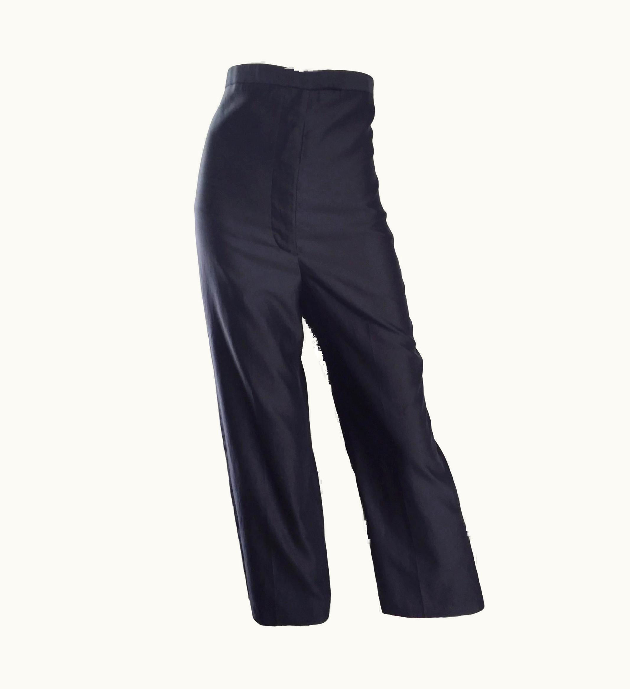 Alexander McQueen Important Rare Alexander McQueen Vintage 1990s Ultra High Waisted Black Pants