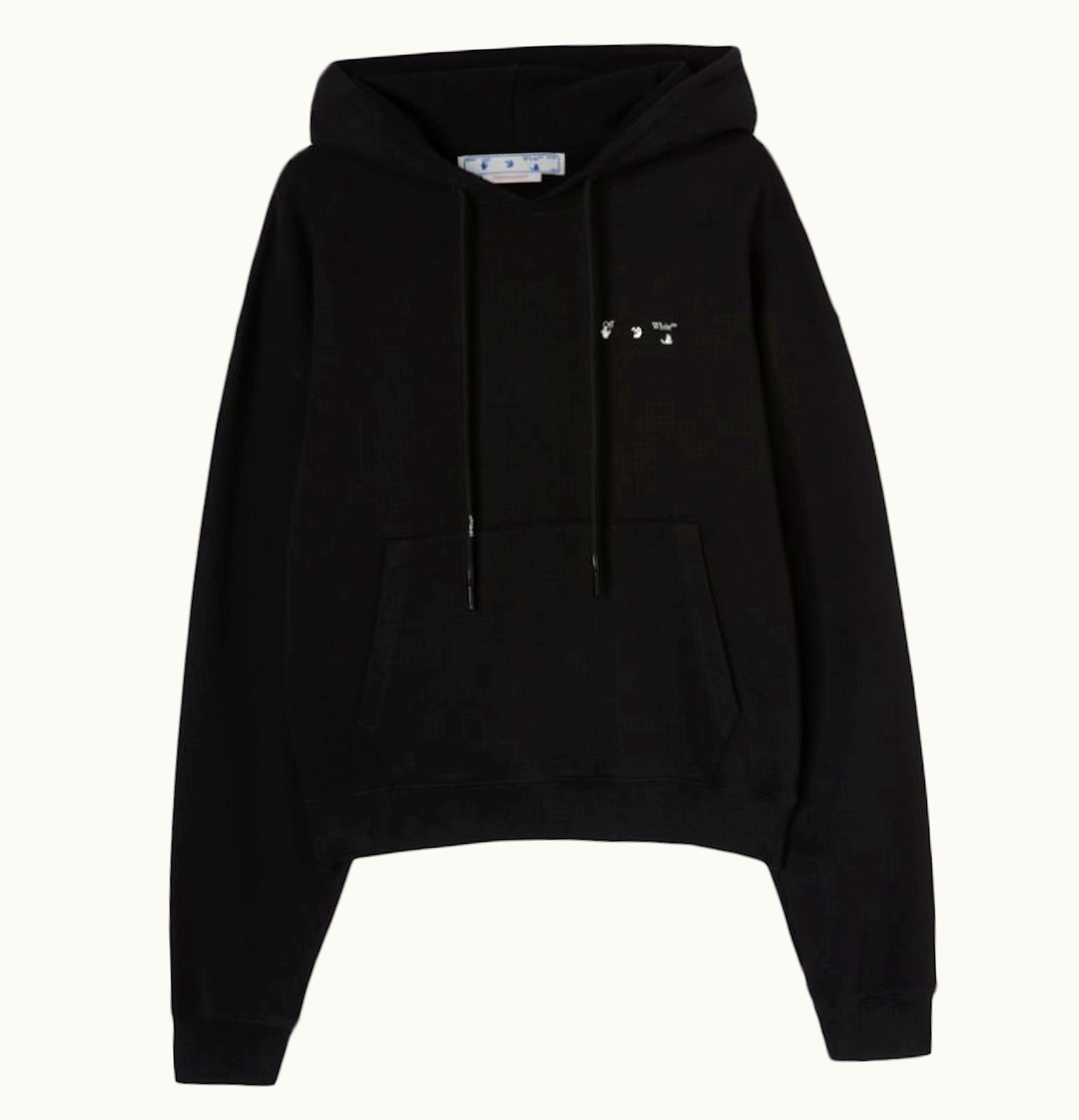 OFF-WHITE OFF WHITE Caravaggio Paint Over Hoodie Black