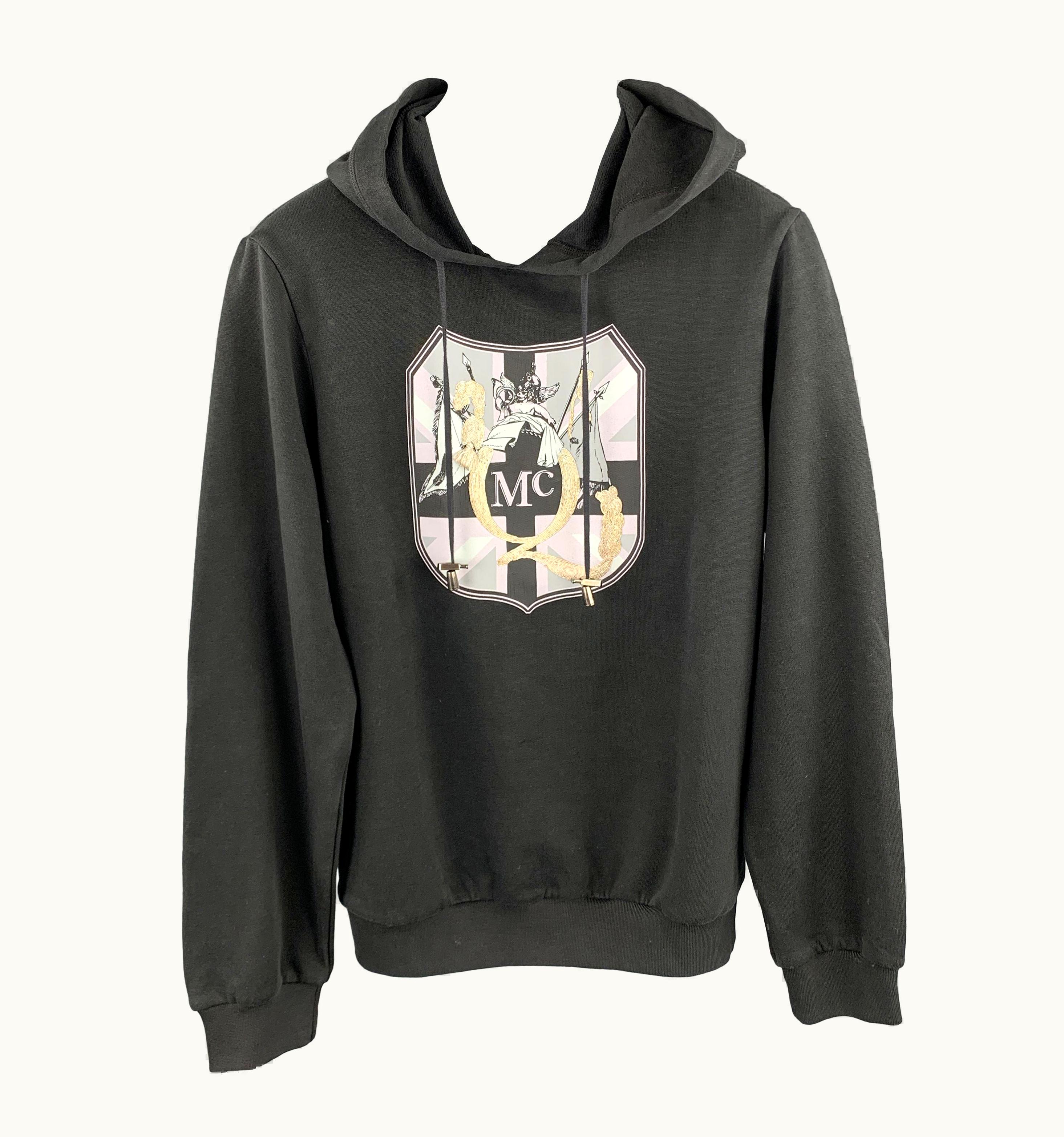 Alexander McQueen Mcq By Alexander Mcqueen Black Embellishment Cotton Hooded Sweatshirt