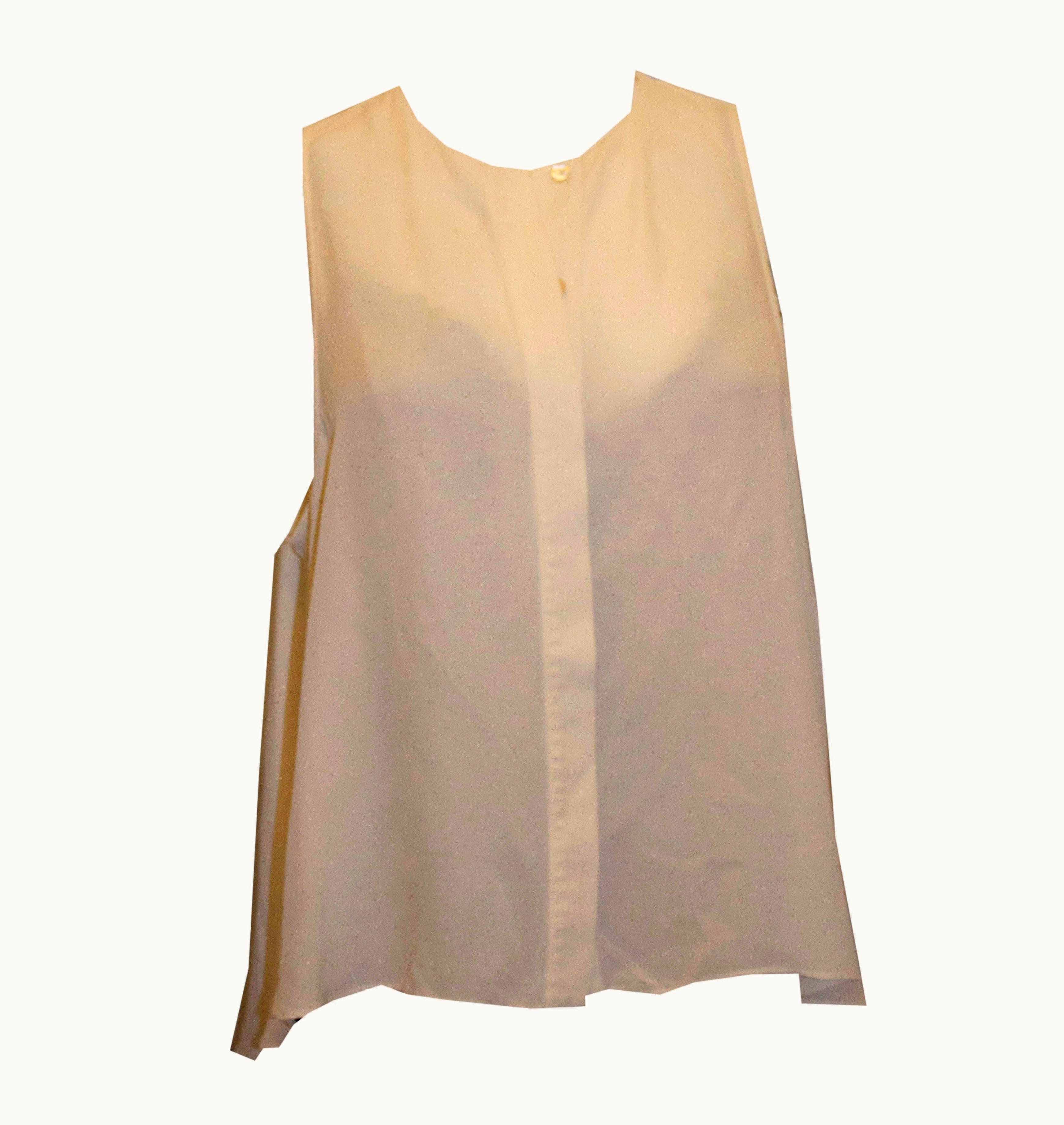 Alexander McQueen Alexander McQueen White Silk Top