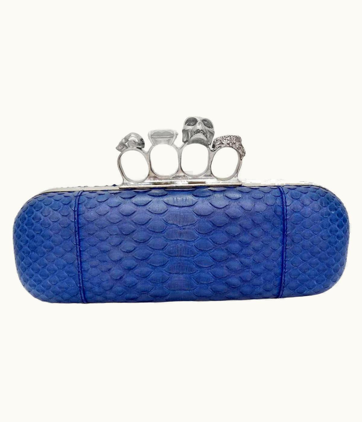 Alexander McQueen Alexander McQueen Python Knuckle Buster Clutch