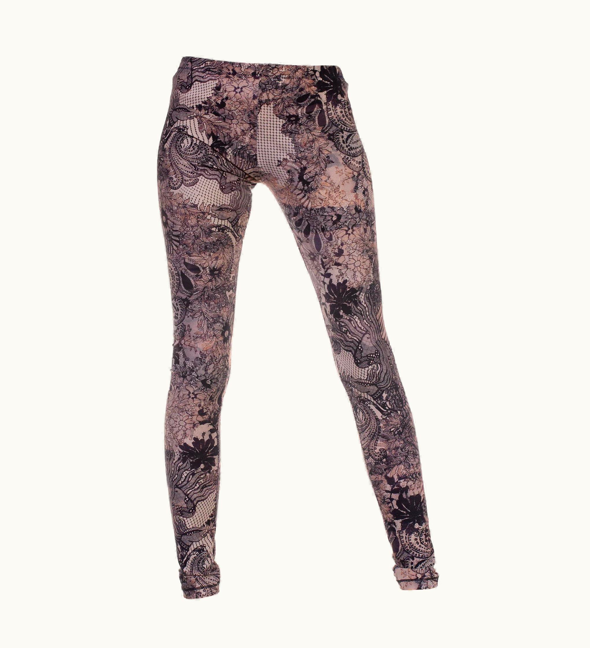 Alexander McQueen 1990s Alexander Mcqueen Black & White Polyester Elastane Floral Paisley Lace Pr