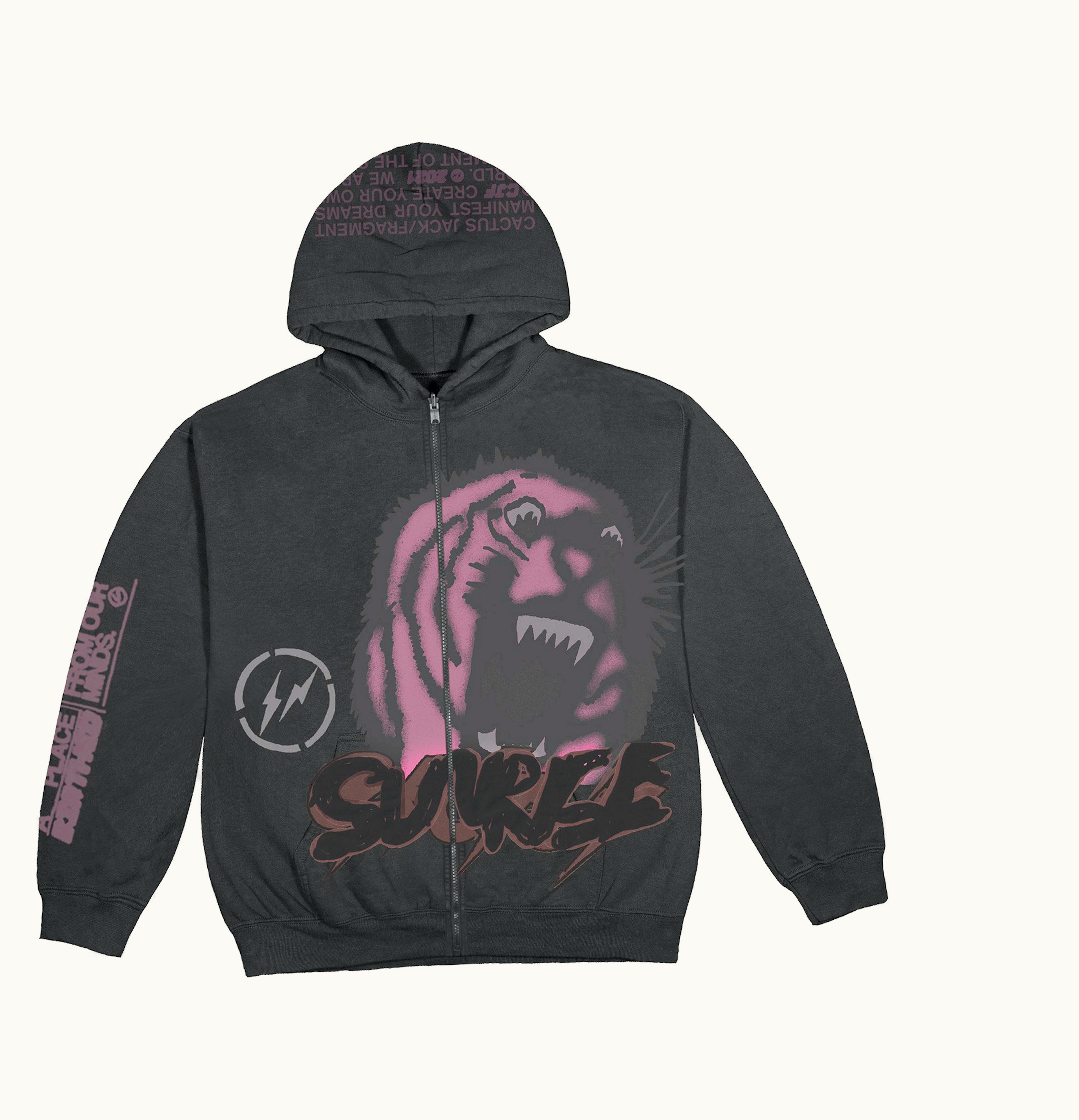 Travis Scott Travis Scott Cactus Jack For Fragment Sunrise Zip Up Hoodie Dark Grey