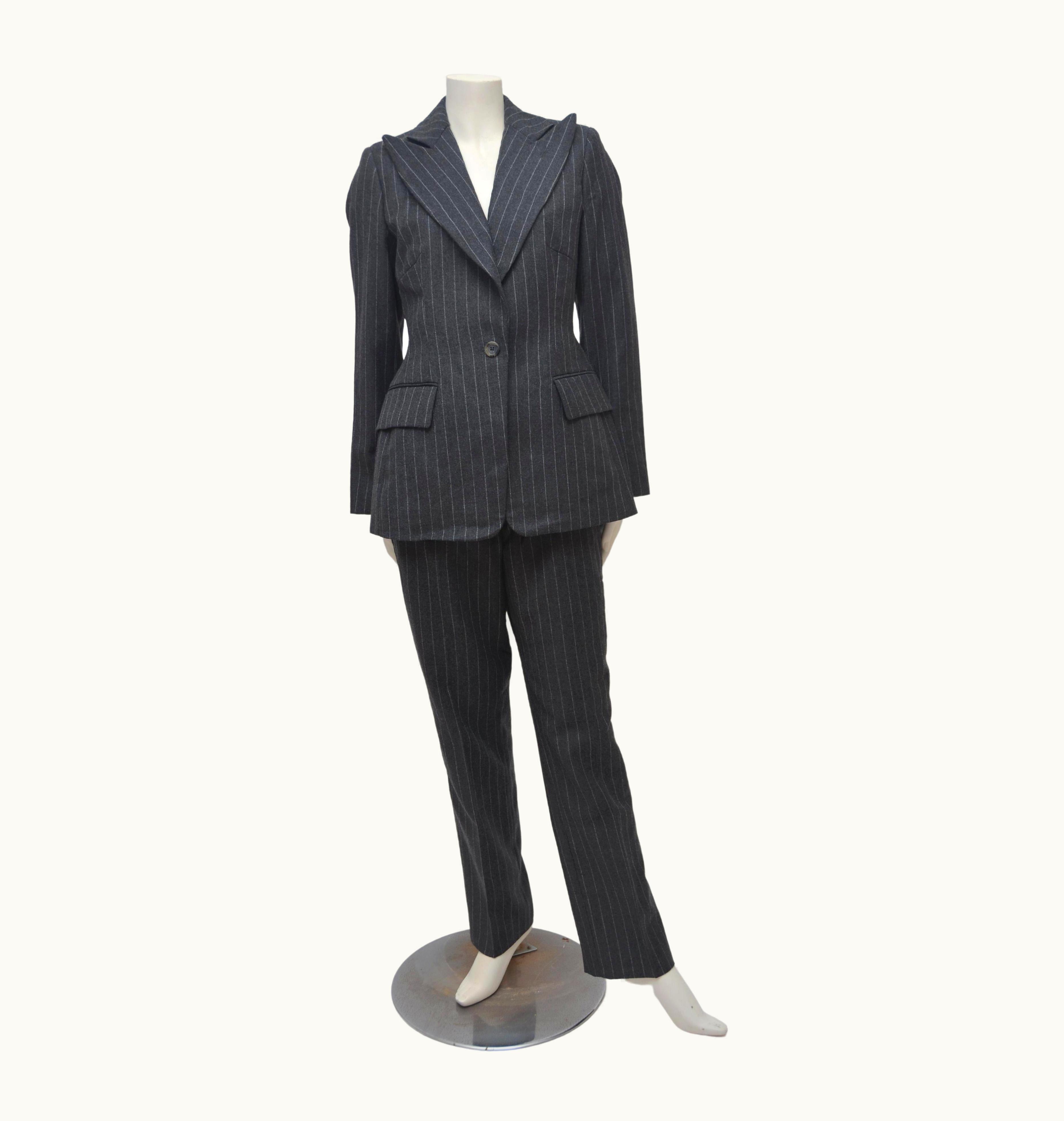 Alexander McQueen Rare Alexander McQUEEN AW 1996 Suit With Hair Birth Label