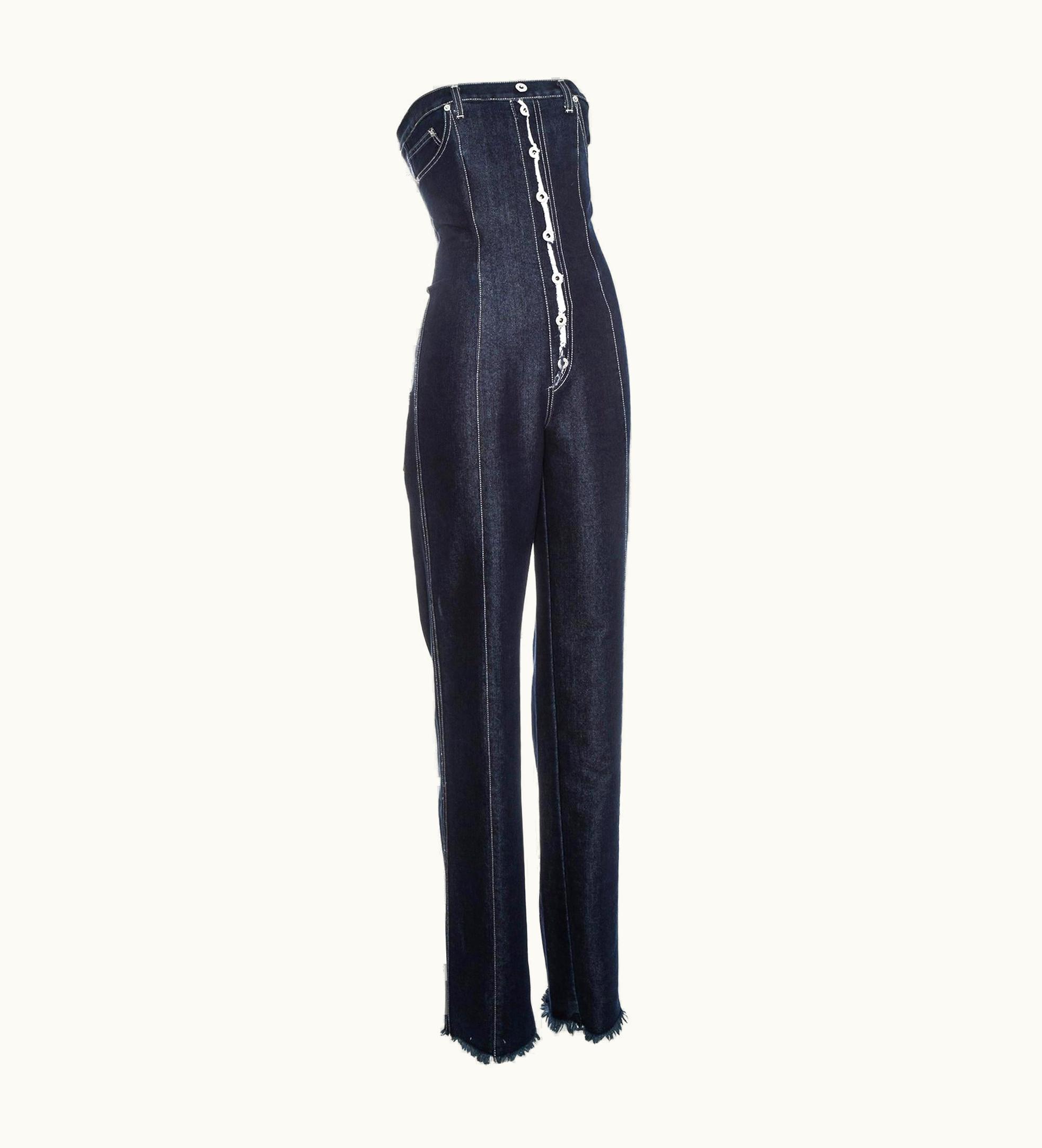 Alexander McQueen Alexander McQueen Denim Corset Jumpsuit, AW 1996