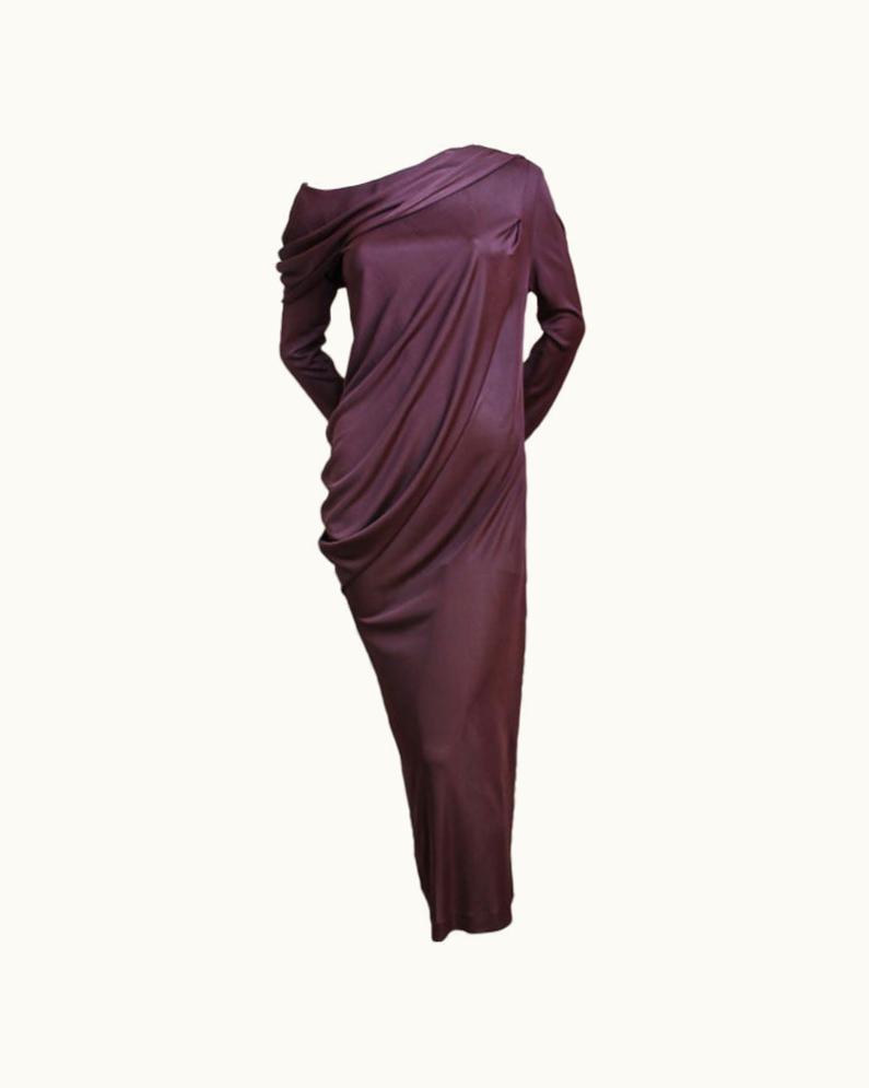 Alexander McQueen Very Rare Alexander Mcqueen Draped Jersey Dress  1996