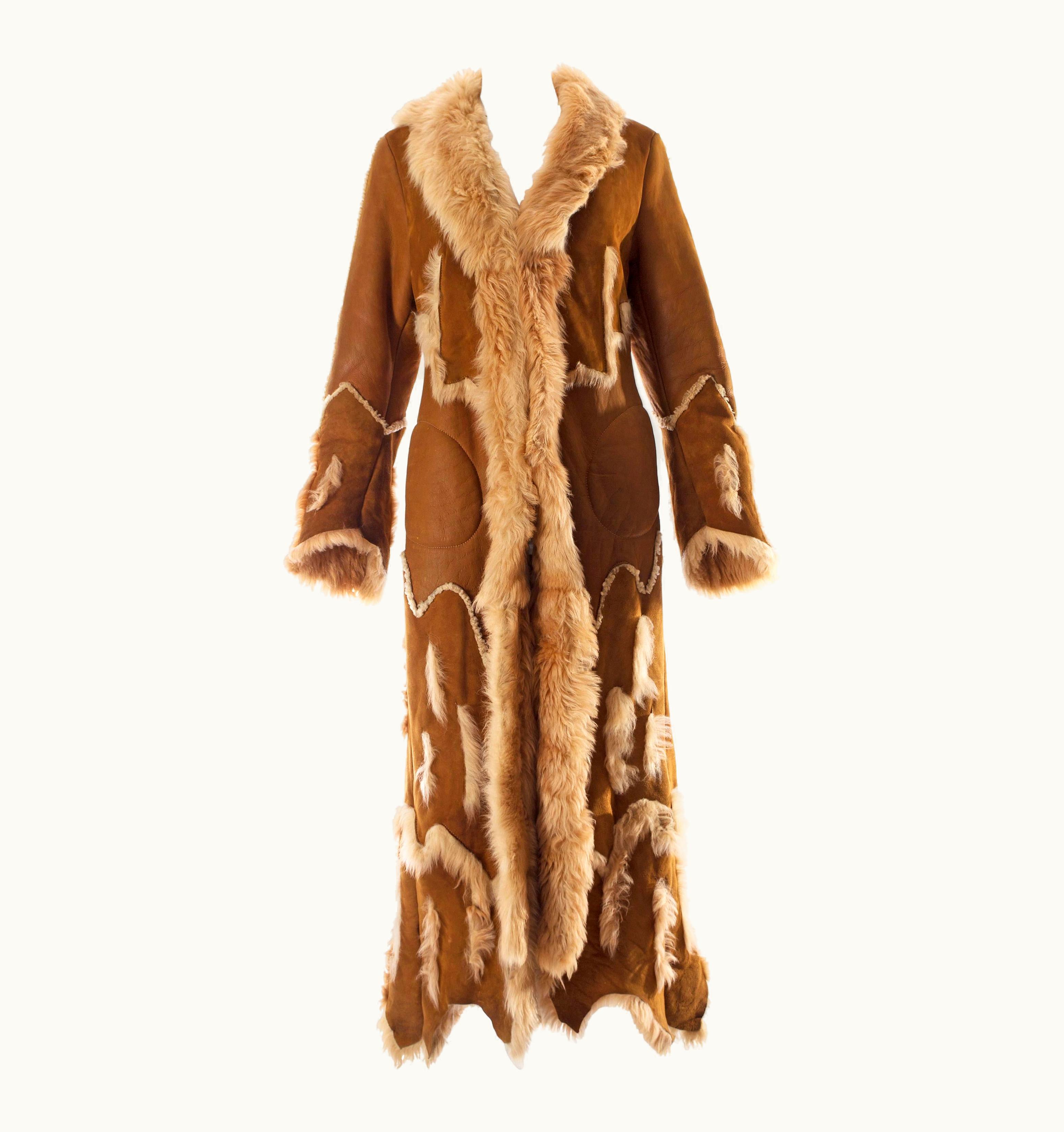 Alexander McQueen Alexander McQueen Shearling Sheepskin Full Length Coat, A S/S W 1996