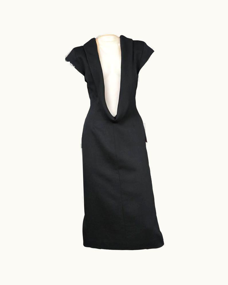 Alexander McQueen Alexander McQueen Black & Nude Tuxedo Dress 1998