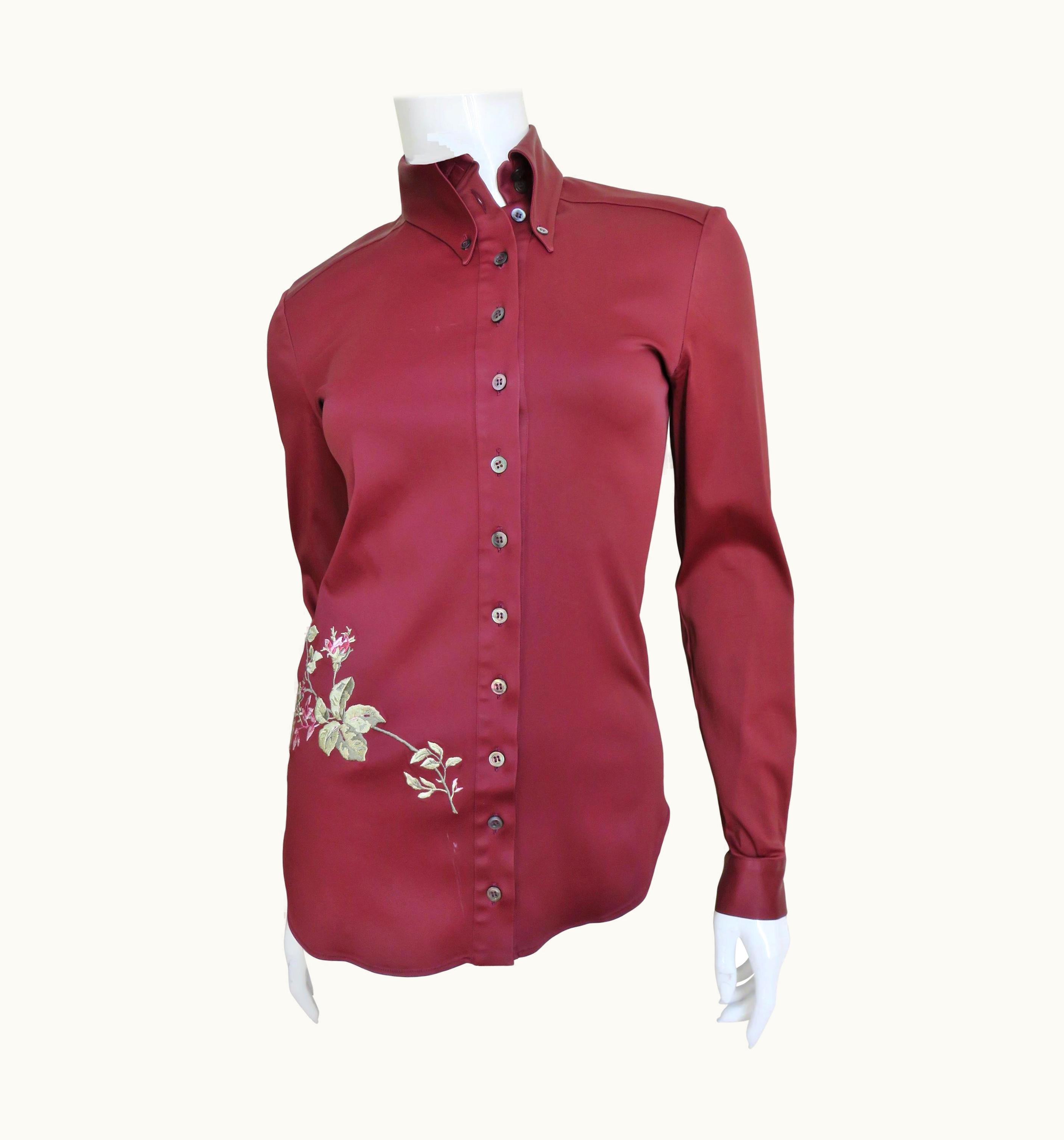 Alexander McQueen Alexander McQueen Embroidered Shirt 2000
